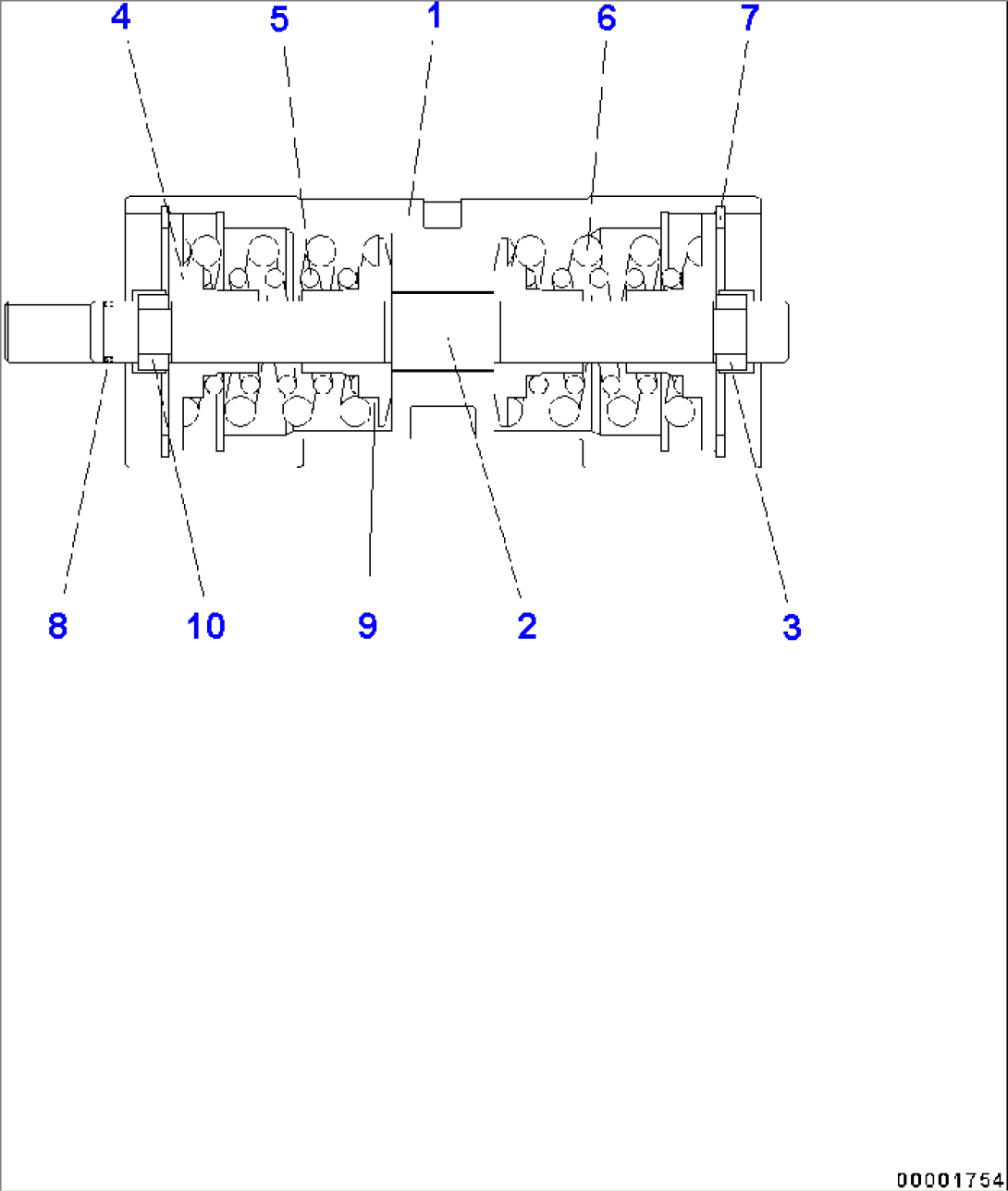Hydrostatic Transmission (HST) Pump And Motor Pump, Inner Parts (4/14) (#C10001-)