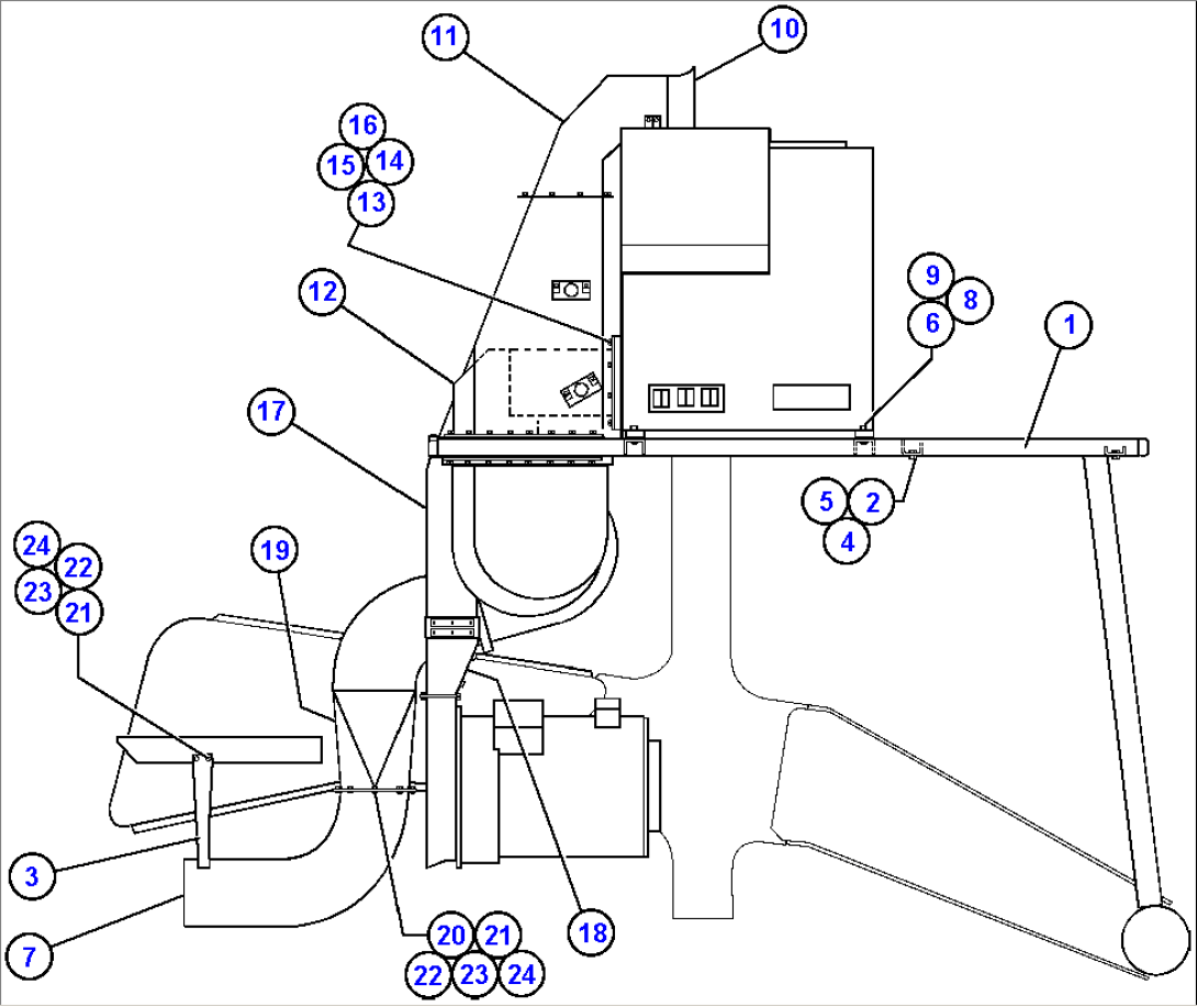 AUX BLOWER & BLOWER INLET DUCTING