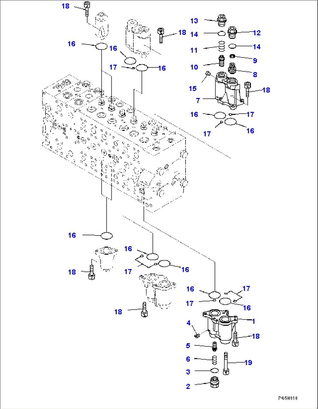 Control Valve, 8-Spool (2/23) (#70458-)
