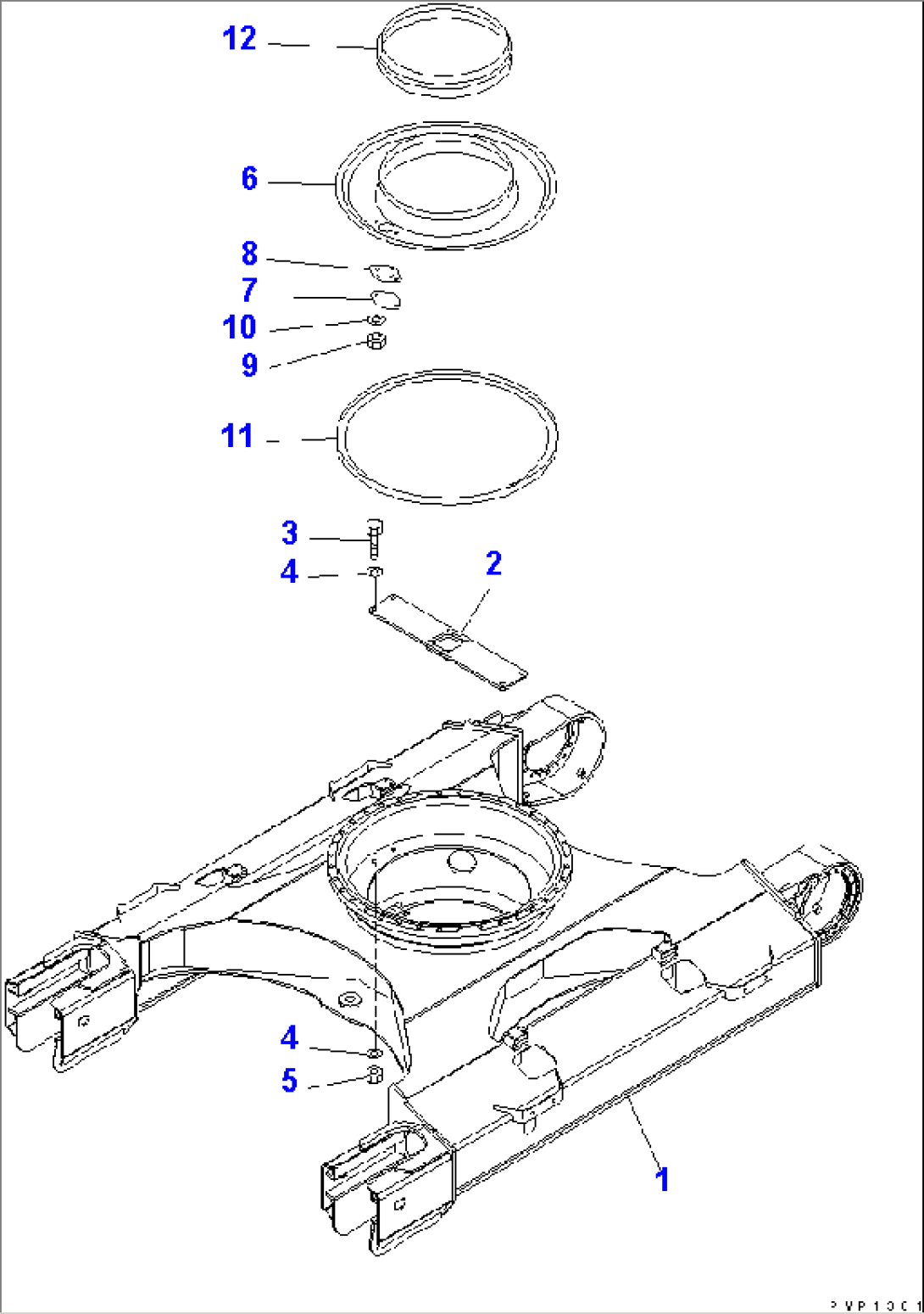 TRACK FRAME (FOR CENTER TRACK ROLLER GIARD) (NLC)