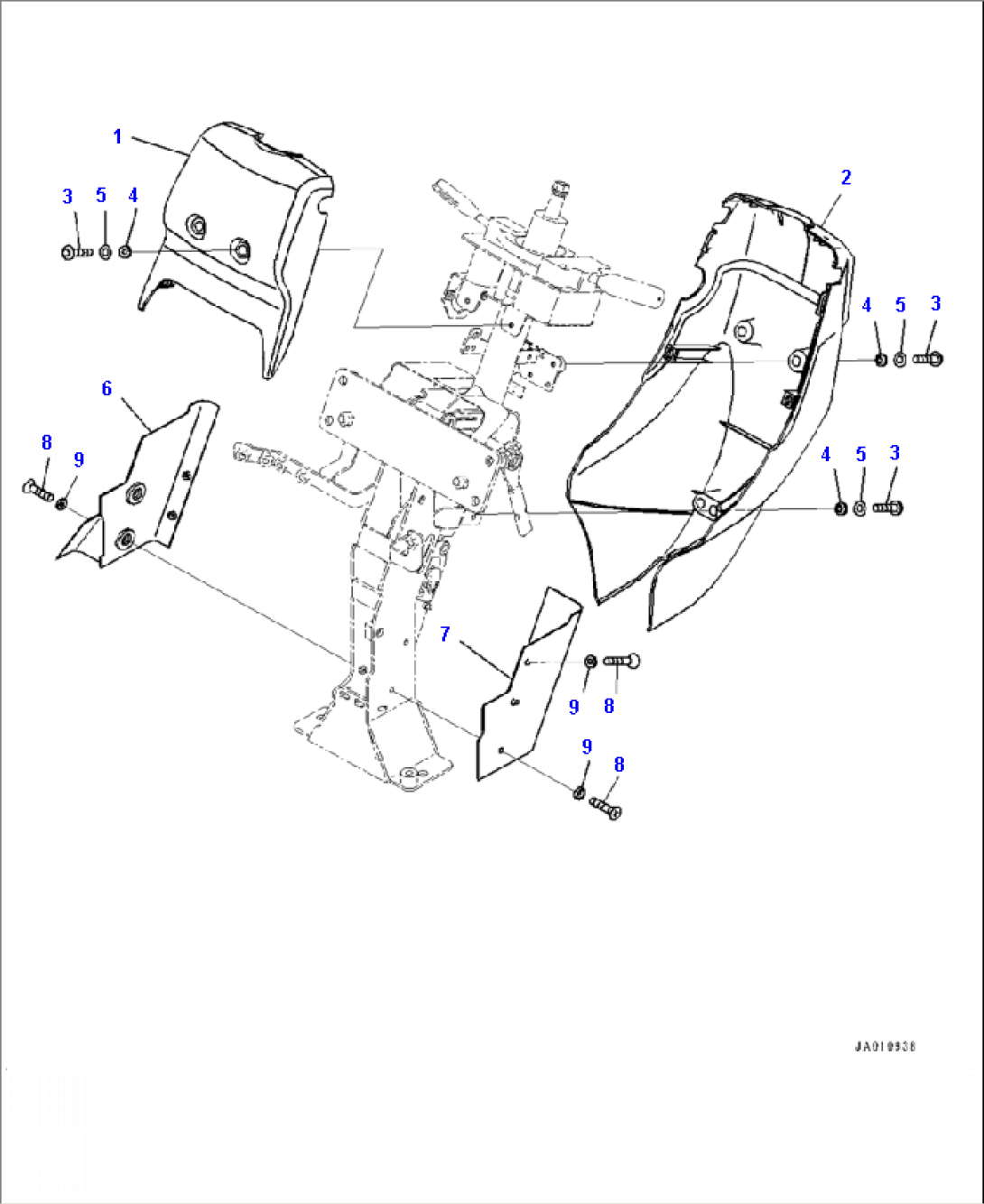 K0210-001034 STEERING COLUMN COVER