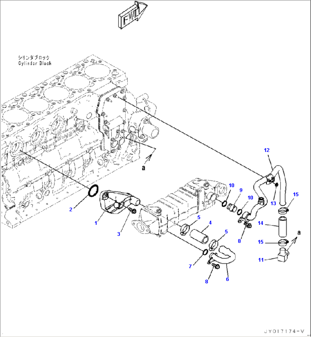 AER10-001001 EXHAUST GAS RE-CIRCULATION (EGR) COOLER WATER PIPING