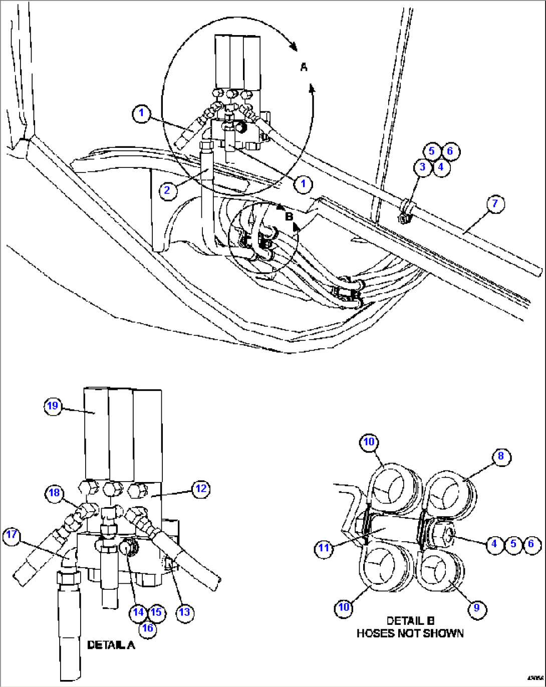 AUTOMATIC LUBRICATION - RH FRAME RAIL PIPING