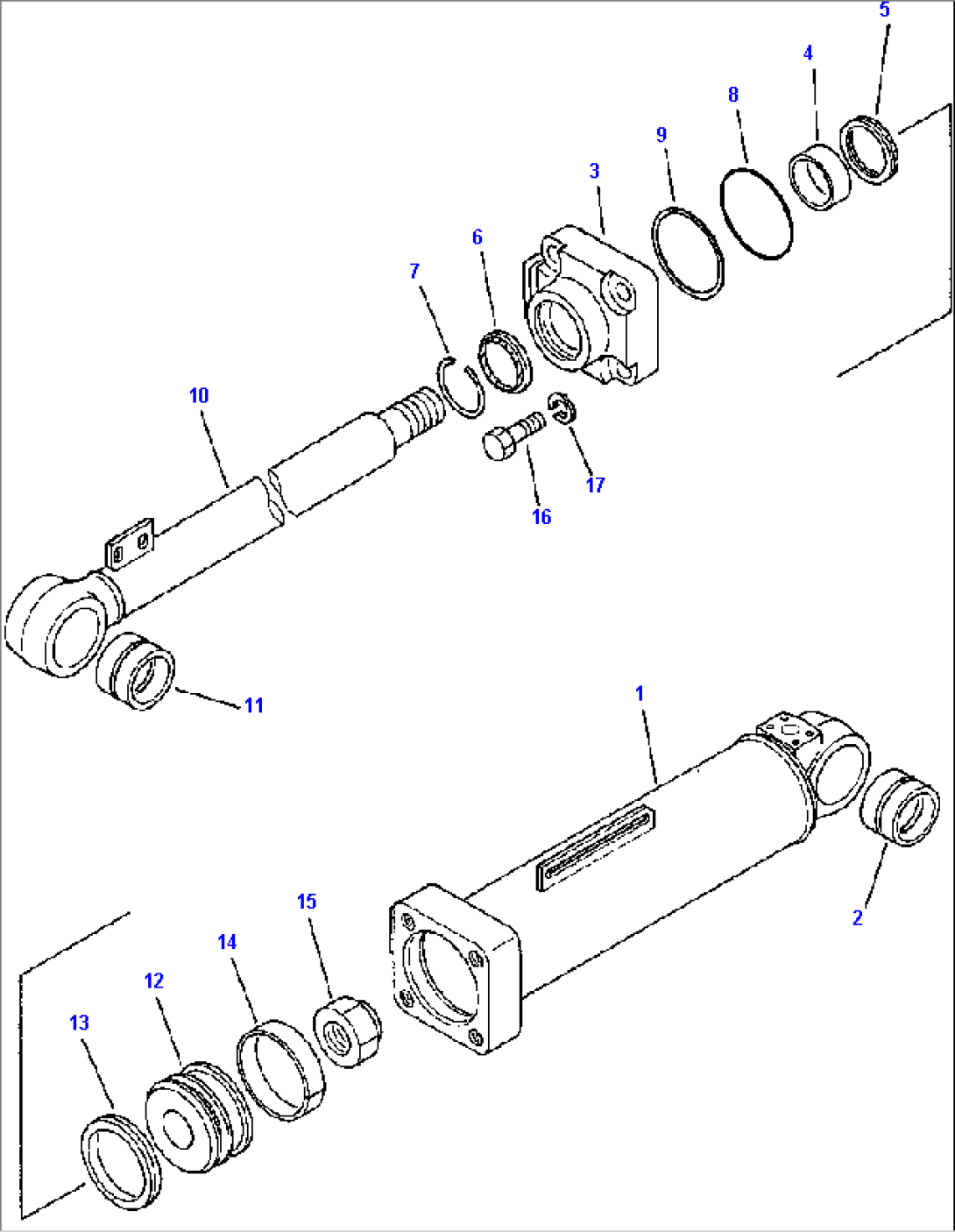 DUMP CYLINDER FOR MACHINES WITH STANDARD LOADER LINKAGE