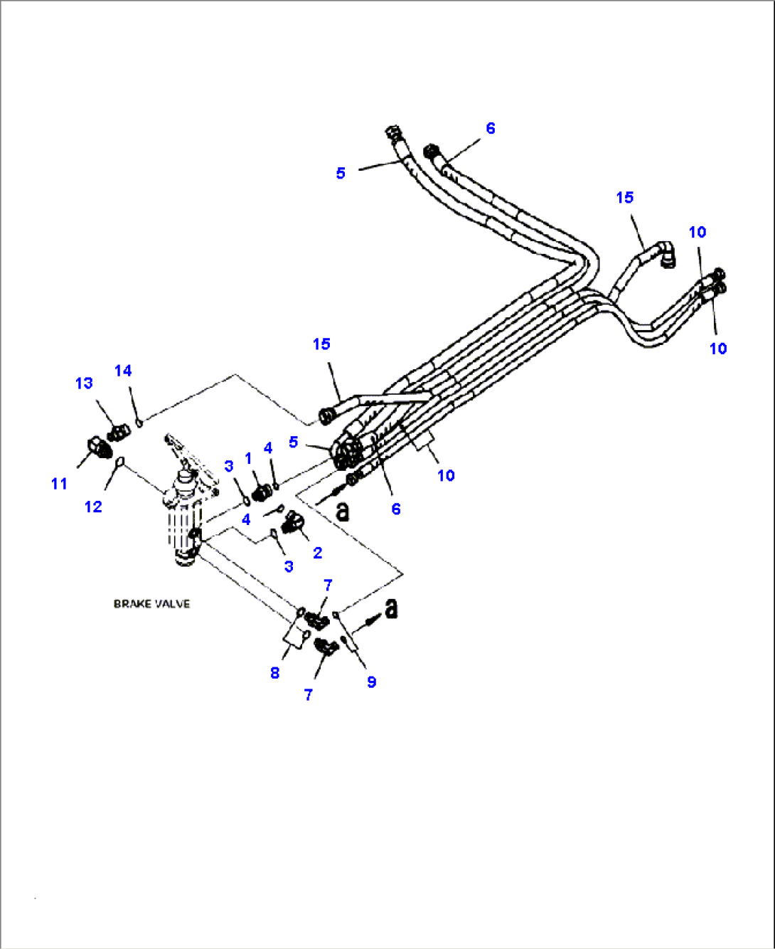 K0200-20A0 FLOOR BRAKE PIPING (S/N A11185- UP)