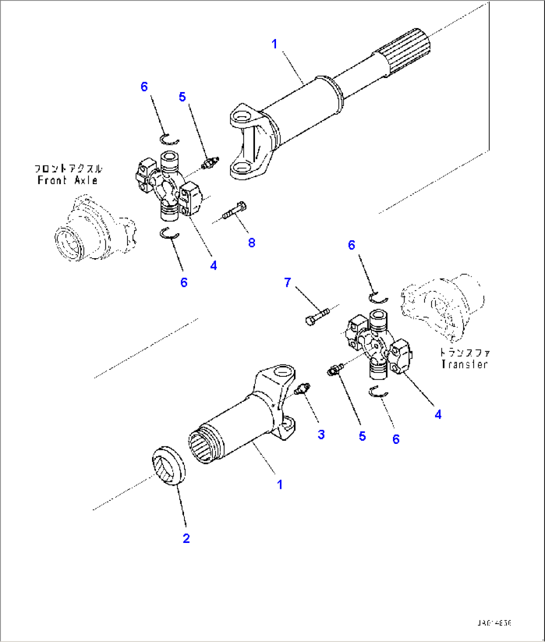 Propeller Shaft, Front (#85001-)
