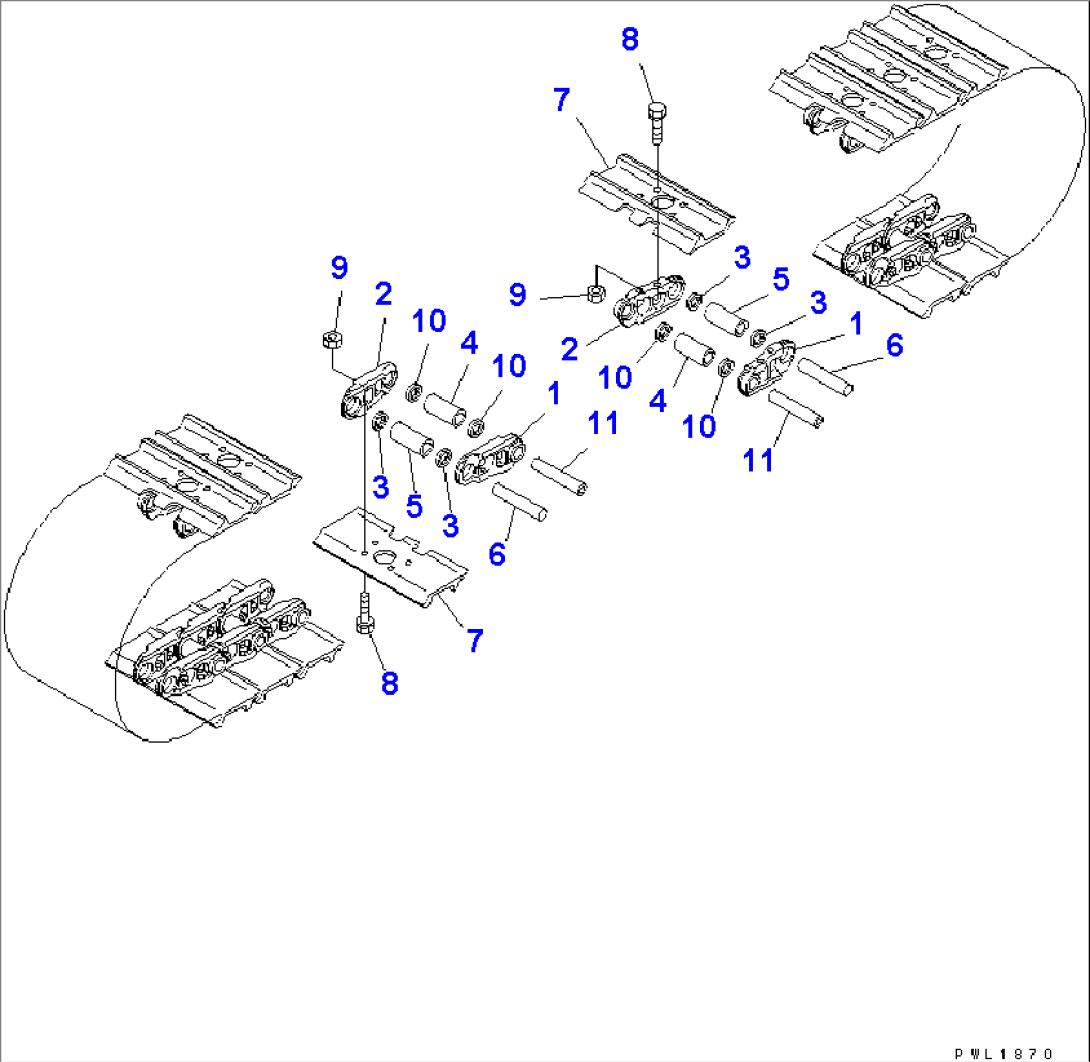 TRACK SHOE (DOUBLE GROUSER WITH HOLE) (600MM WIDE) (PC450LC)