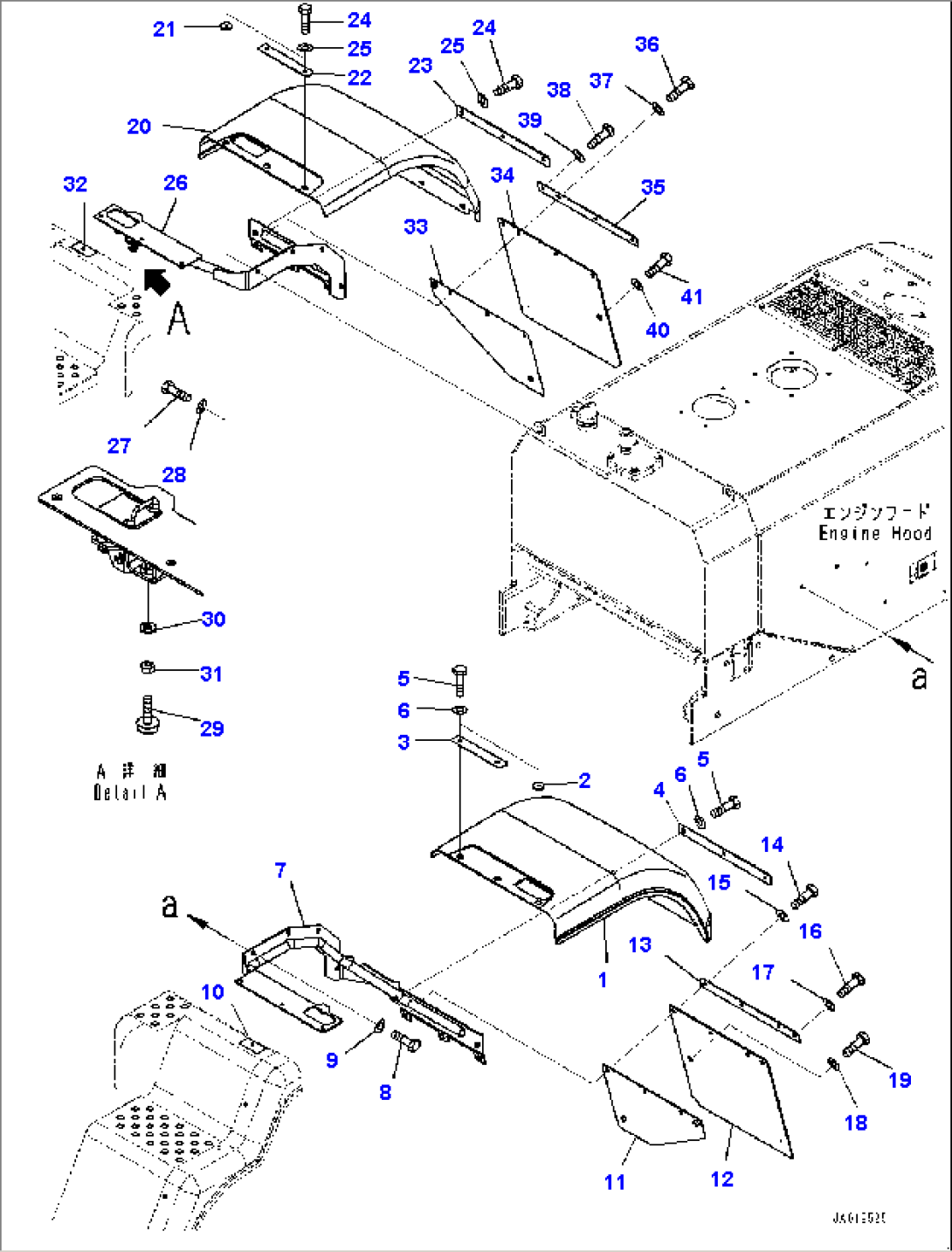 Rear Fender, Fender and Bracket (#80001-)