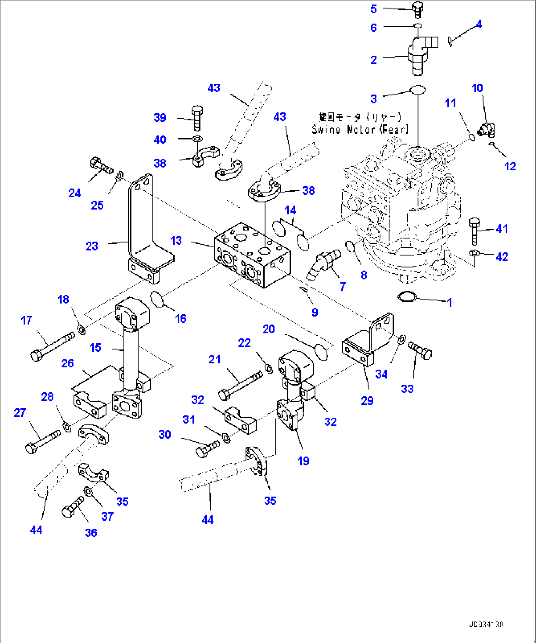 Swing Motor, Related Parts, Rear (#70001-)