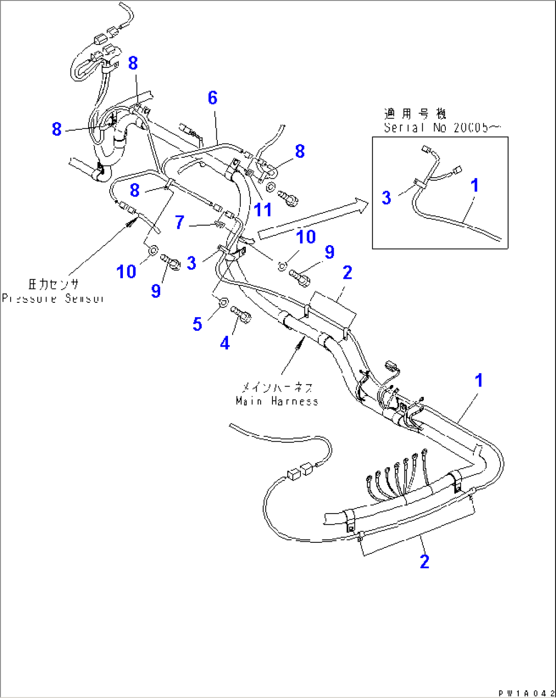 WIRING (FOR ARM CRANE)(#20001-20153)