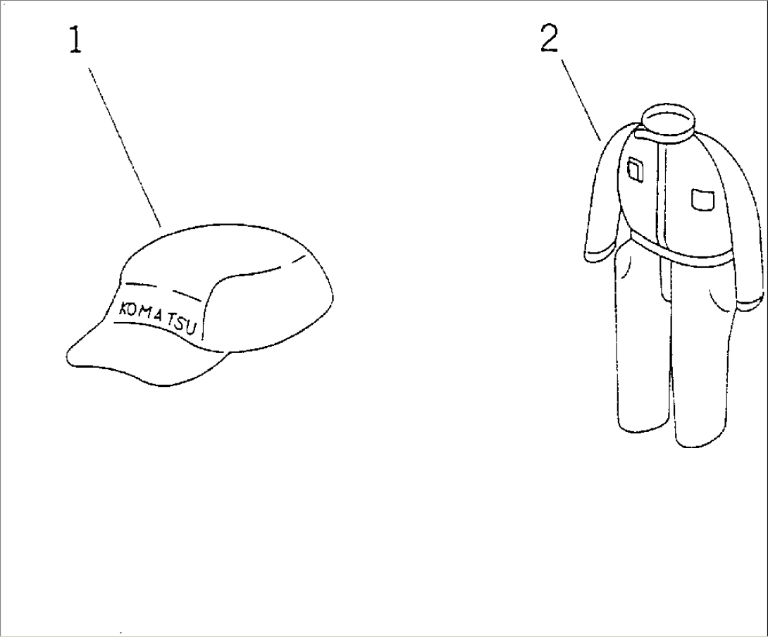 CAP AND OVERALL (ACCESSORY PARTS)