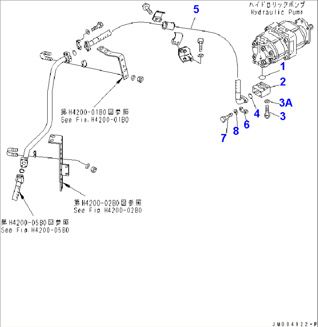 ENGINE (DELIVERY LINE¤ FOR STEERING DEMAND VALVE)(#52406-)