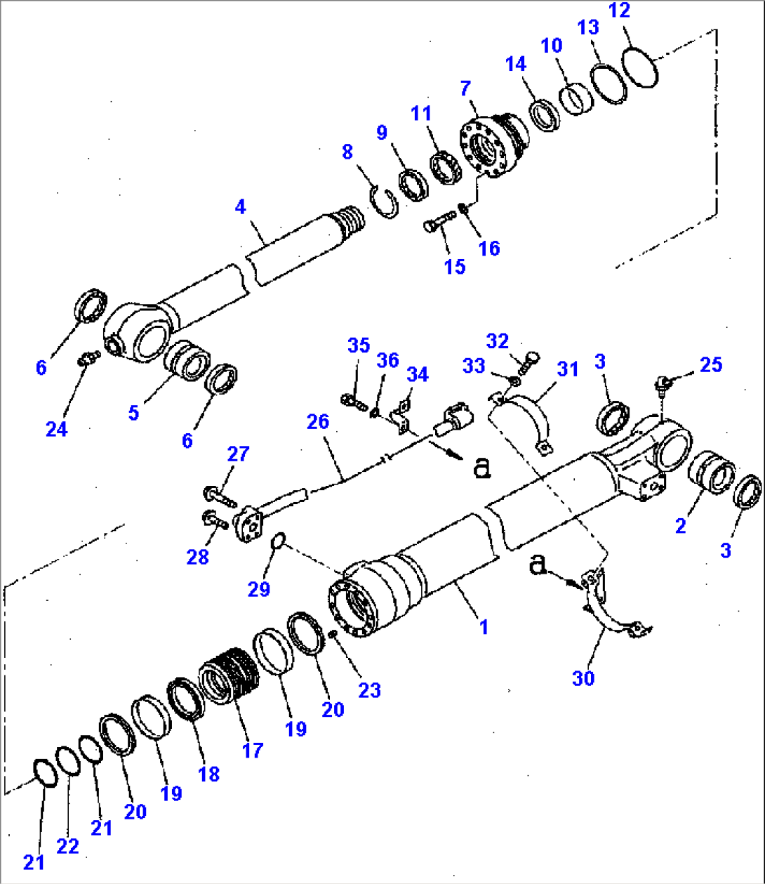 FIG. T1120-03A0 BUCKET CYLINDER - 2.4 M ARM AND 2.9 M ARM
