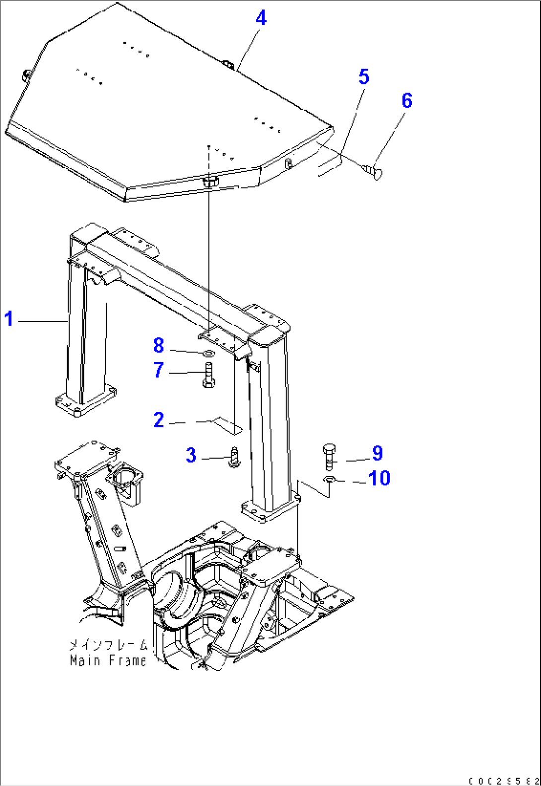 ROPS GUARD (FOR WITHOUT CAB)(#20001-)