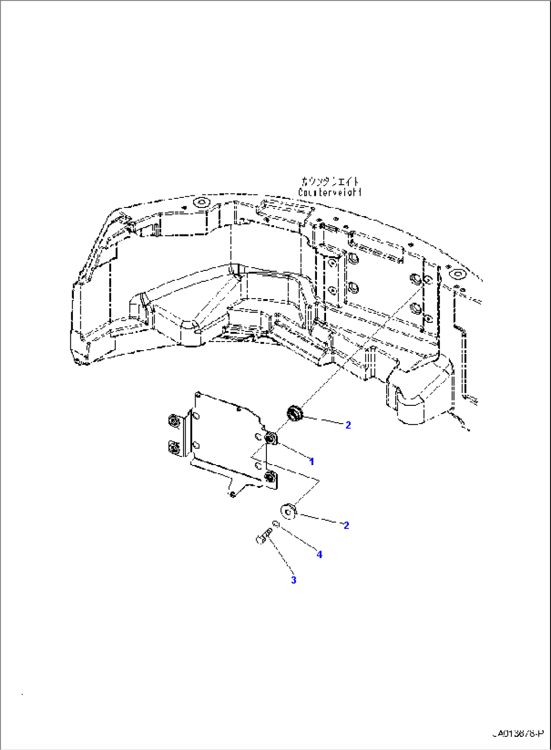 ELECTRIC WIRING HARNESS, WIRING HARNESS CLAMP, COUNTERWEIGHT