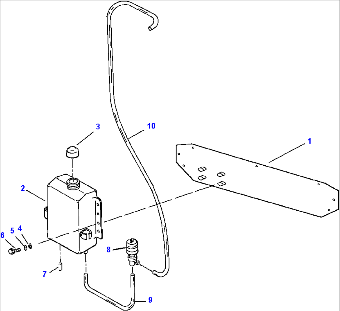 ROPS CAB FRONT WINDSHIELD WASHER