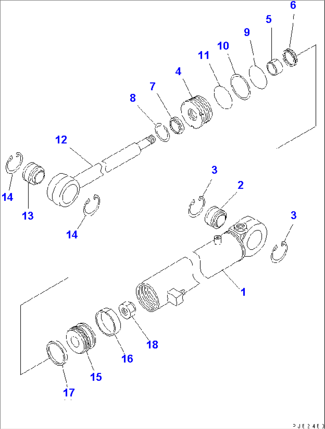 POWER TILT CYLINDER(#60050-)