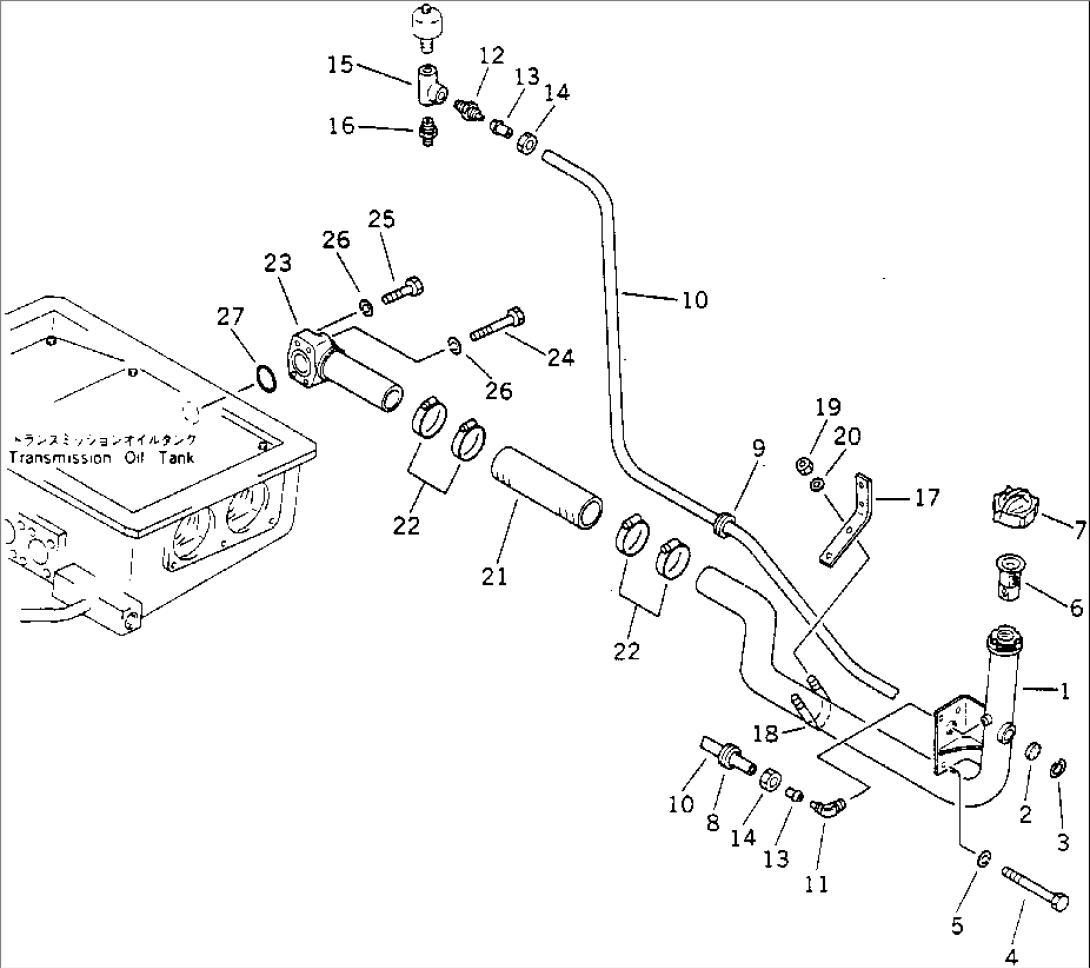 TRANSMISSION TANK OIL FILLER AND BREATHER