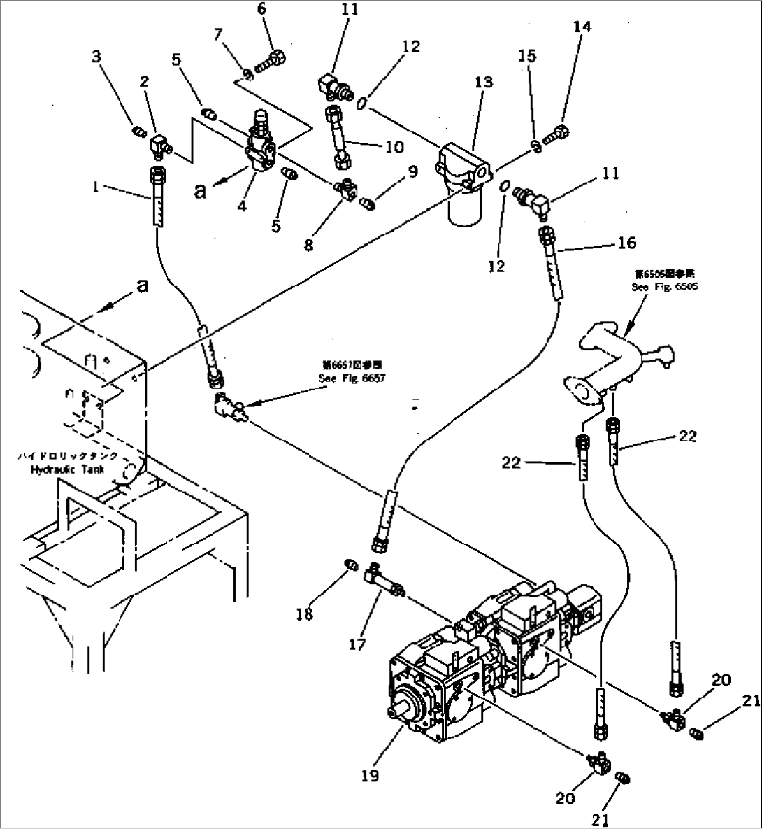 HYDRAULIC PIPING (FOR TRAVEL) (1/3)