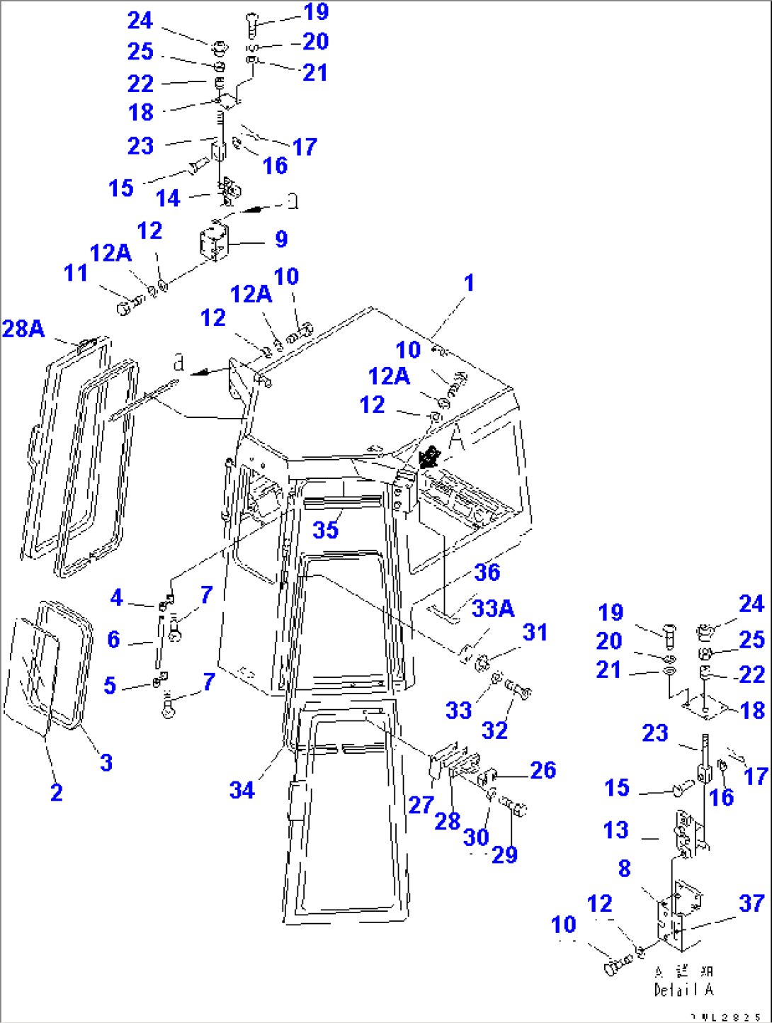 STEEL CAB (BODY AND FRONT WINDOW) (1/9)