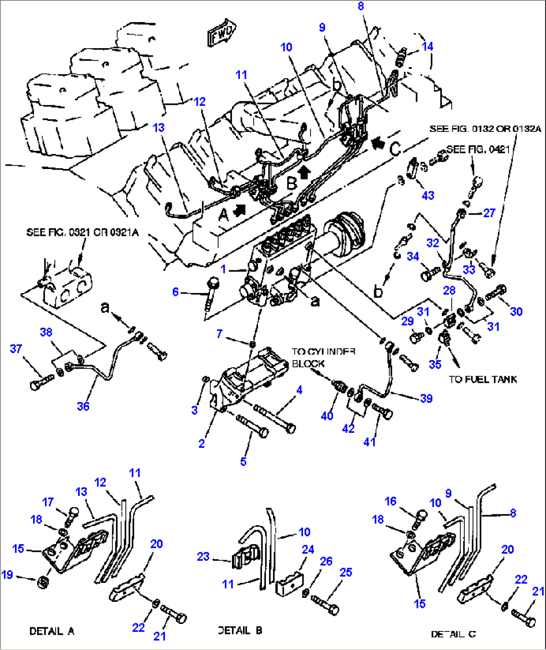 FIG NO. 0402A FUEL INJECTION PUMP AND PIPING (2/2)