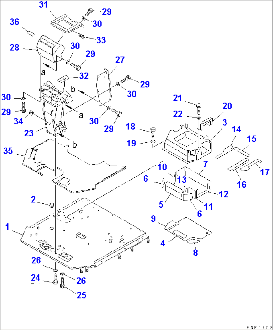FLOOR FRAME AND DASHBOARD (WITH LOAD METER)(#10001-10864)