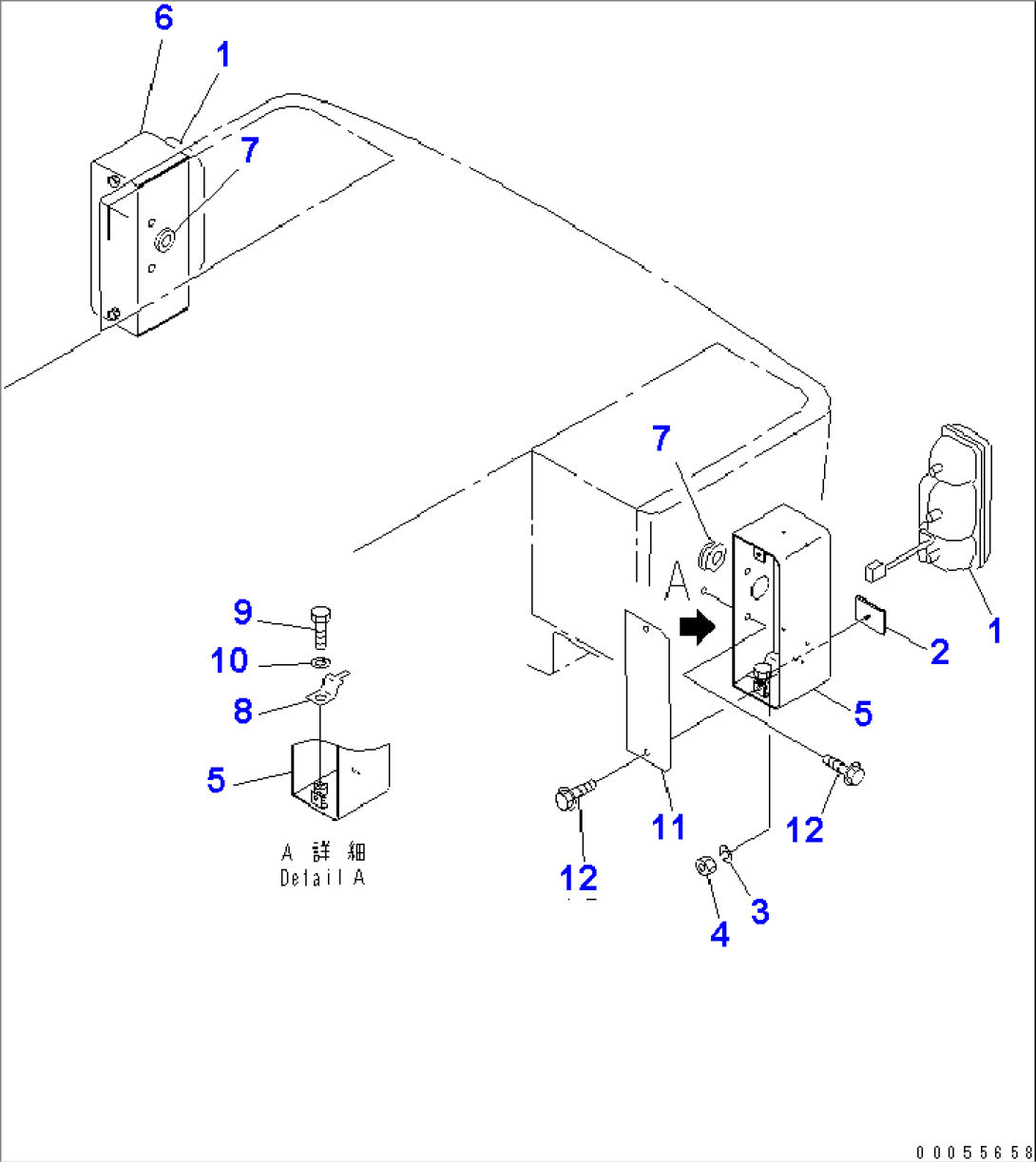 LIGHT AND MOUNTING PARTS (REAR COMBINATION LAMP)(#12268-)