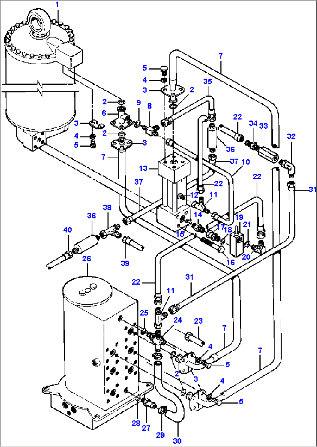 FIG. H0170-01A1 ACTUATOR LINES - BOOM LIFT CYLINDER - 150FA