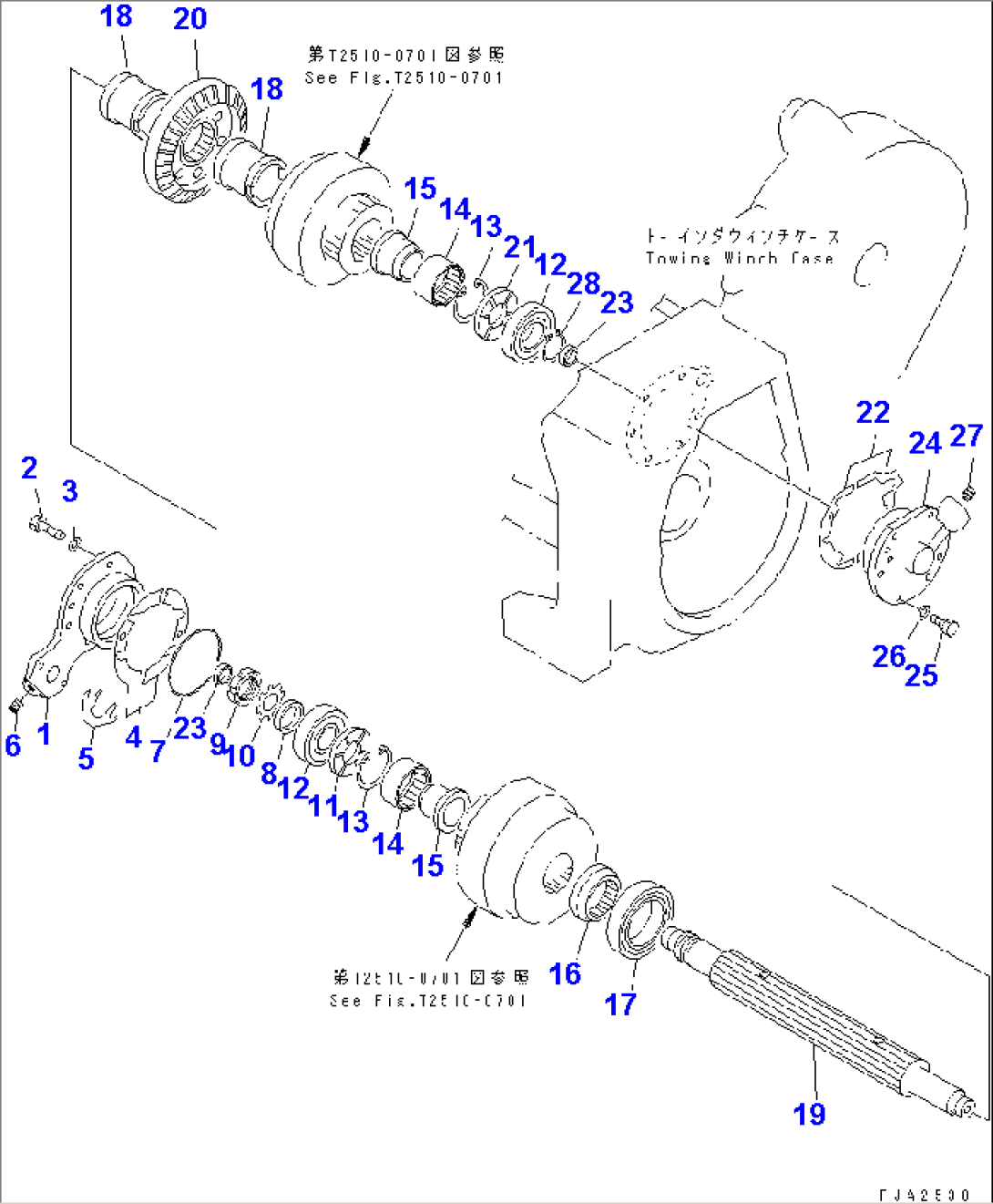 TOWING WINCH (GEAR SHAFT¤ CLUTCH)