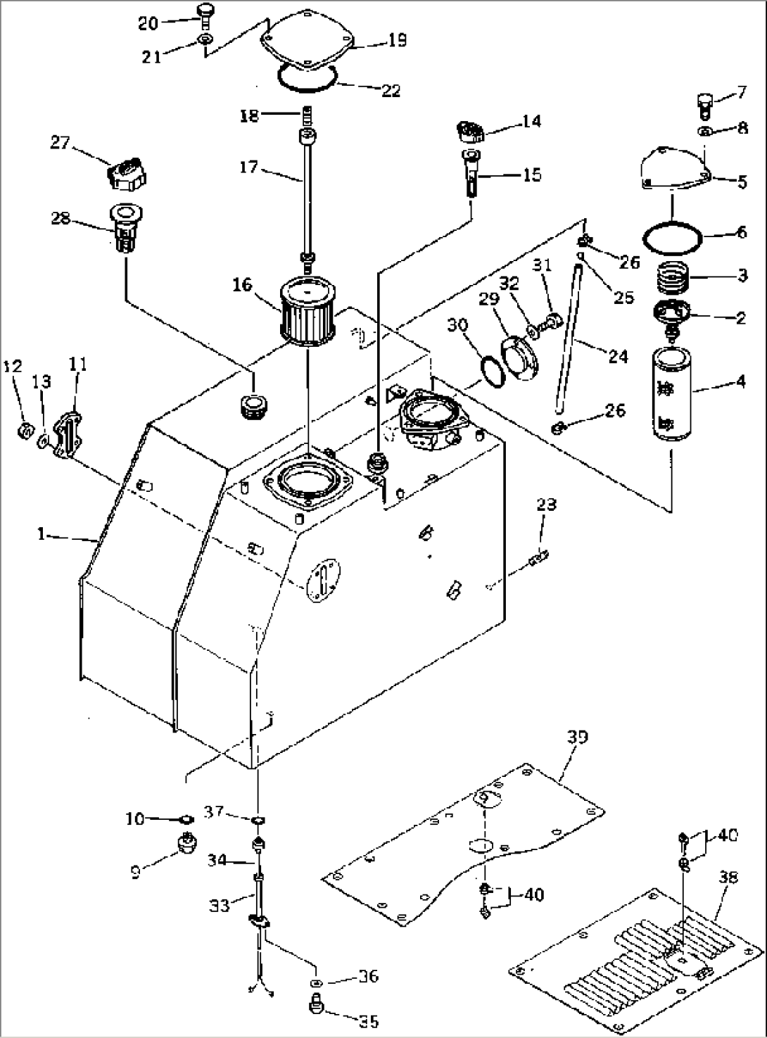 HYDRAULIC TANK (FOR VANDALISM PROTECTION)