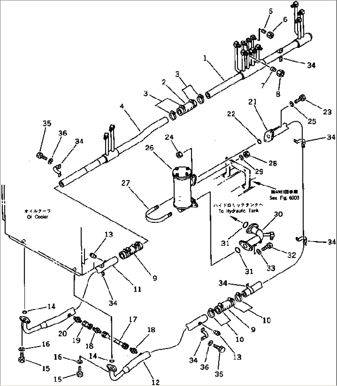 HYDRAULIC PIPING (FOR OIL COOLER)