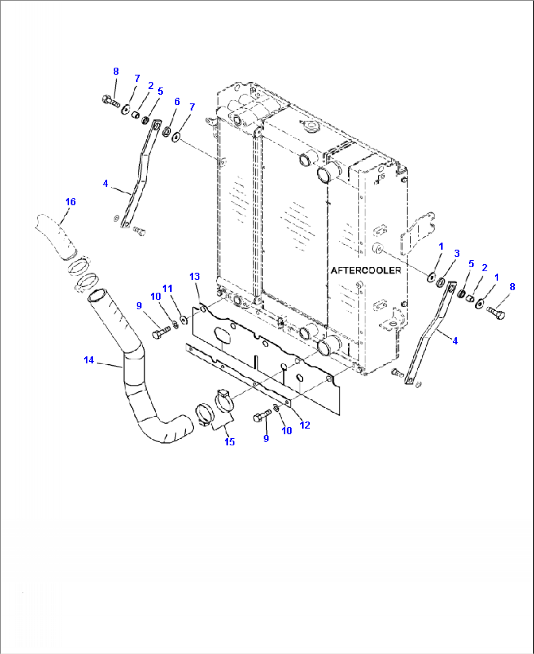 C0110-05A1 RADIATOR SIDE MOUNTING AND PIPING - WIDE CORE (LATCH TYPE)