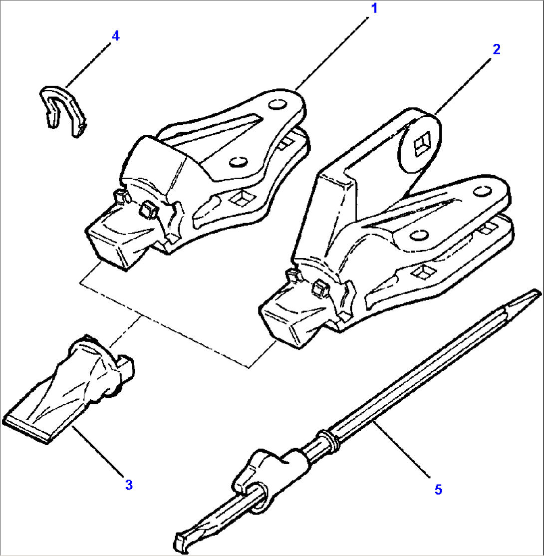 FIG NO. 7402 BOLT-ON BUCKET TEETH ESCO