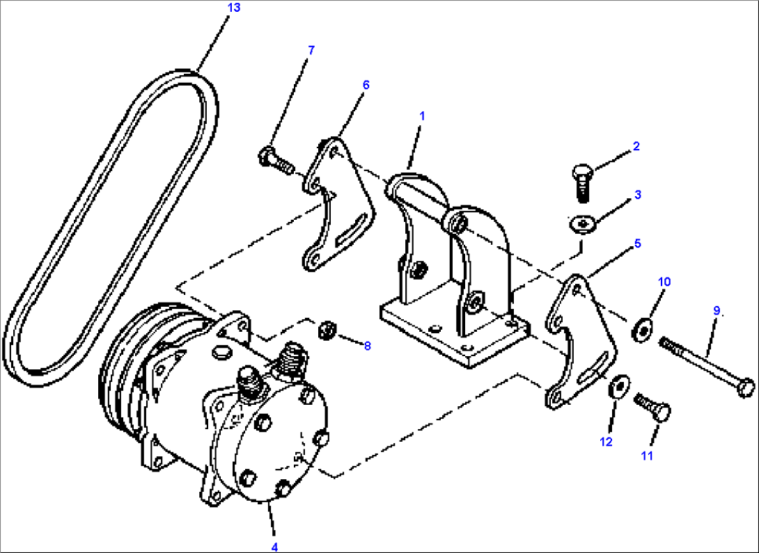 FIG NO. K0700-54A1 COMPRESSOR AND MOUNTING