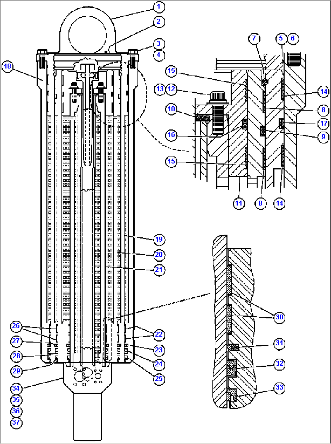 HOIST CYLINDER ASSEMBLY - 1 (EF8397)