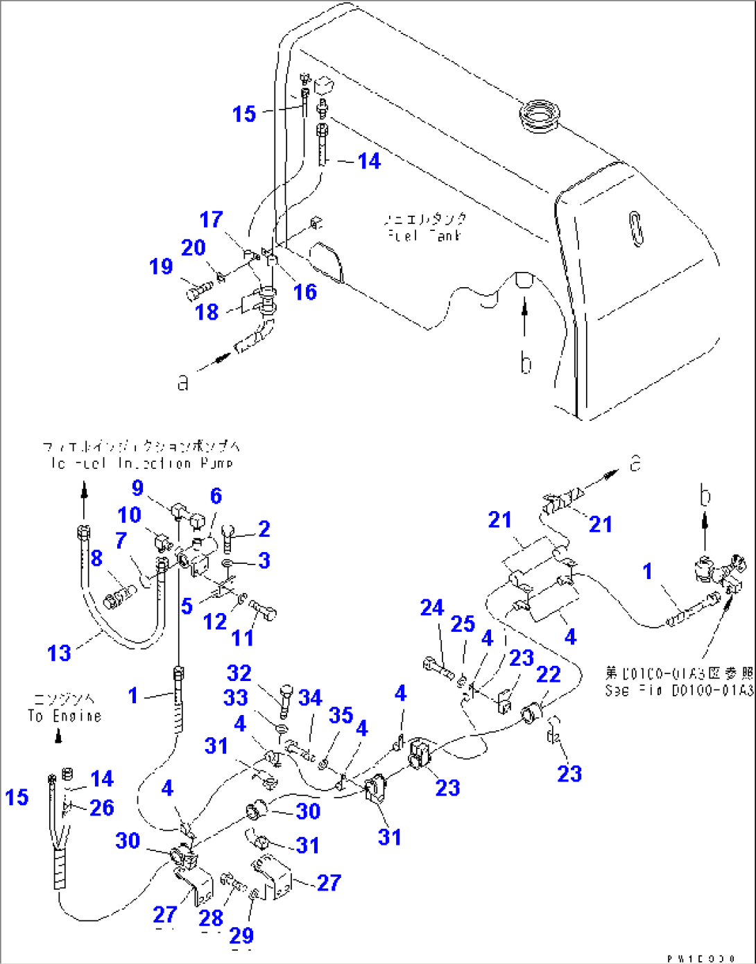 FUEL PIPING (COLD WEATHER (A) SPEC.)(#14413-)