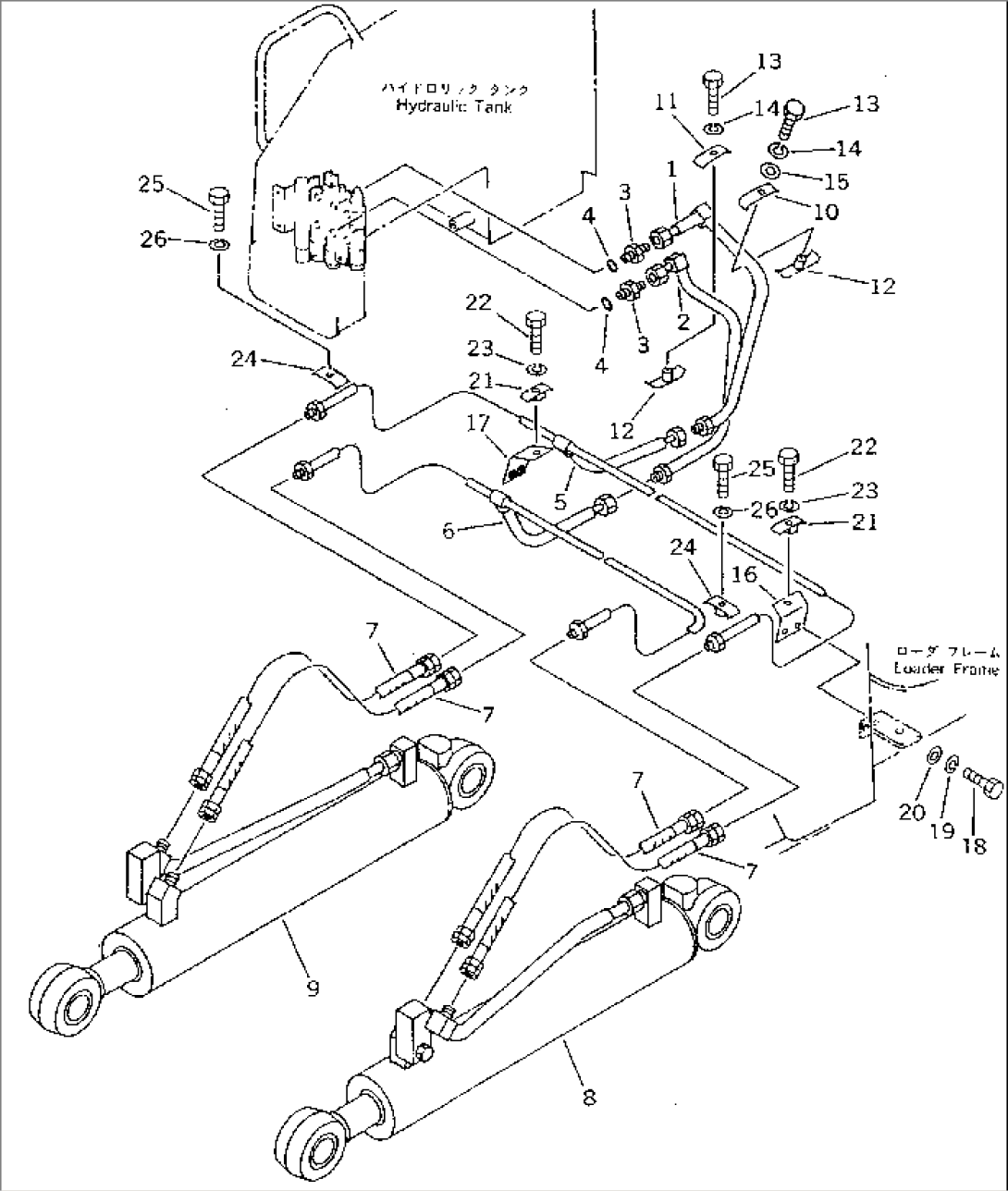 HYDRAULIC PIPING (LIFT CYLINDER LINE)