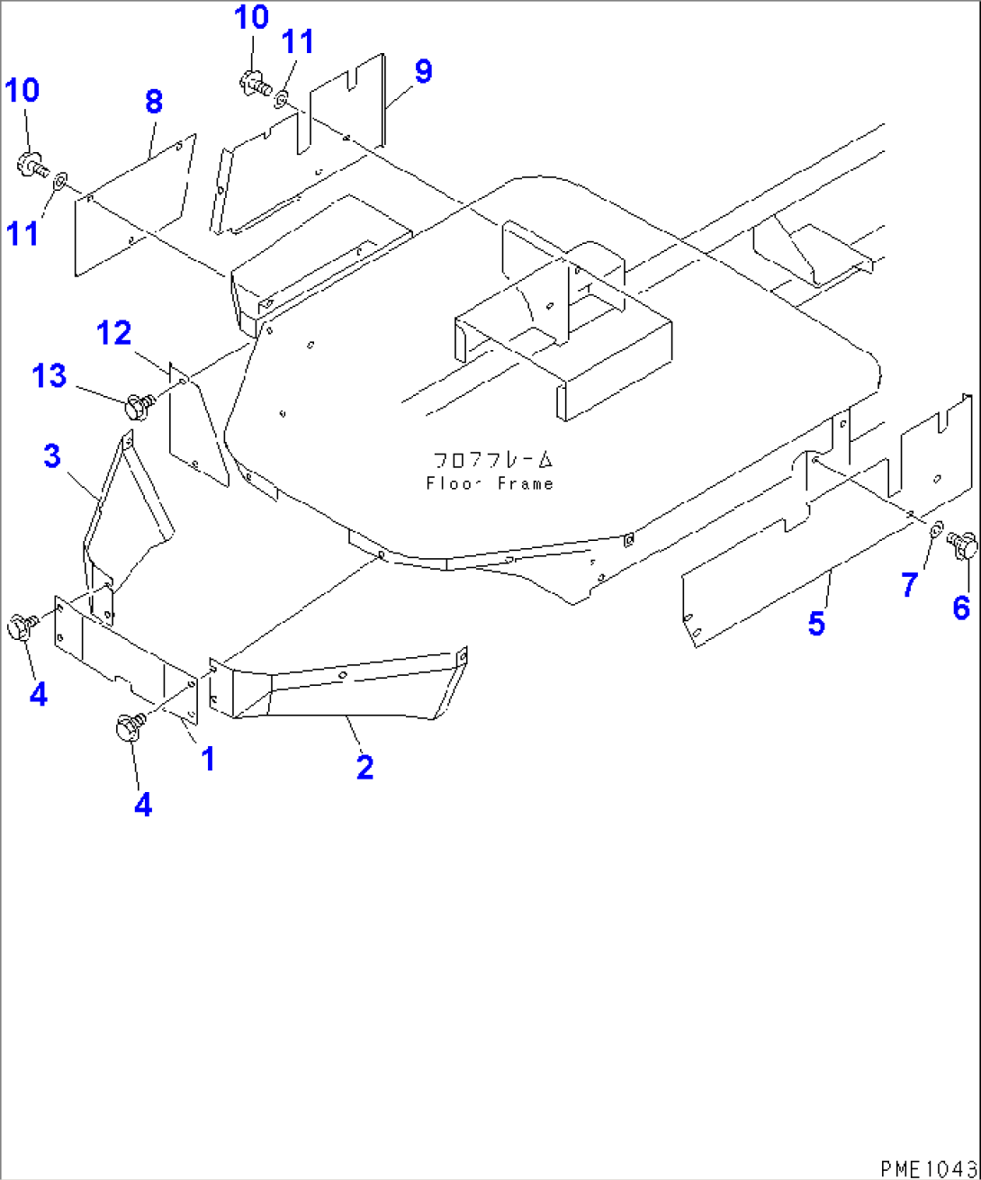 FLOOR COVER (WITH CAB)(#50001-)