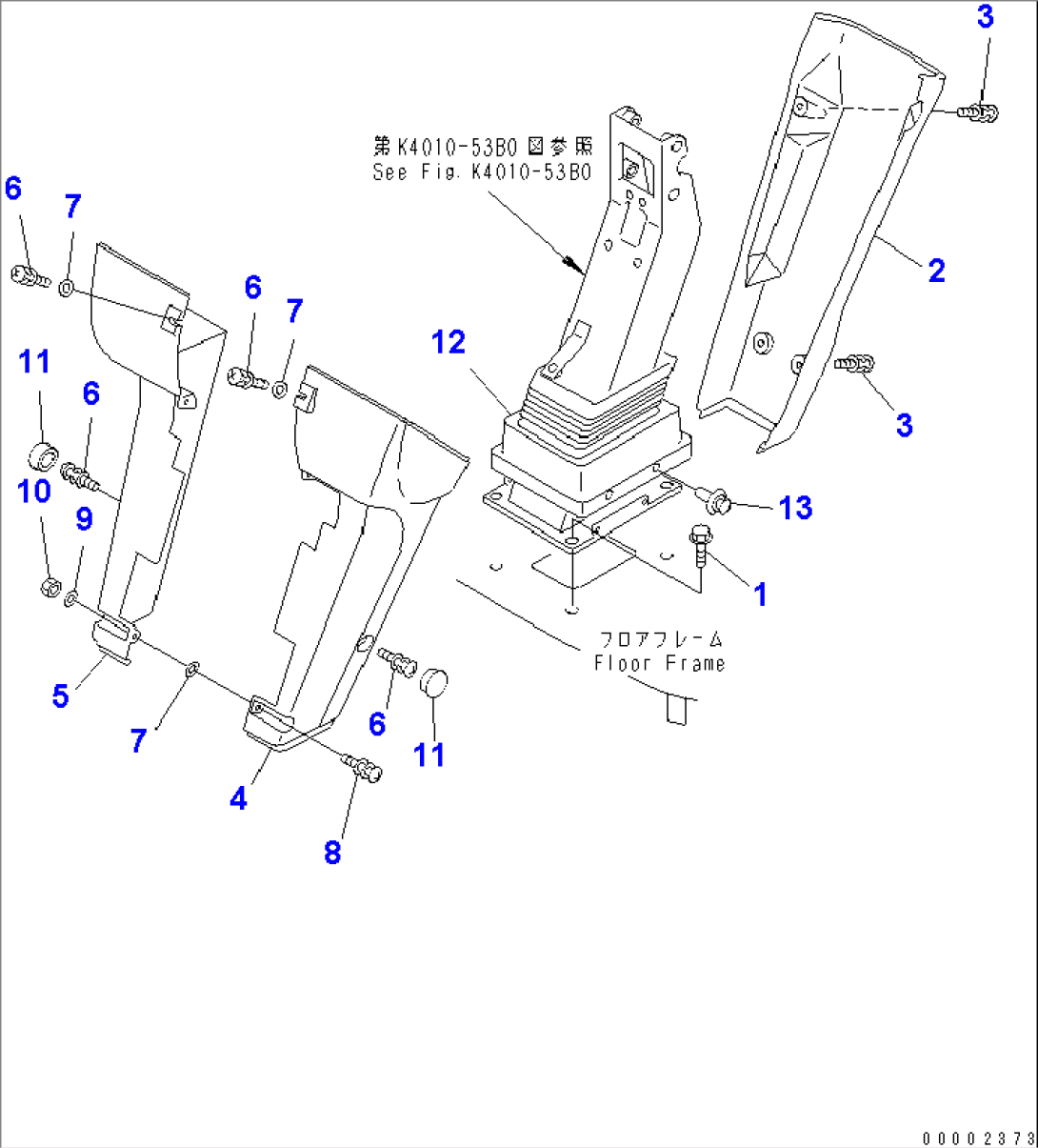 FLOOR SUB (WHEEL COLUMN COVER) (WITH ADVANCED JOY STICK STEERING)(#50025-)
