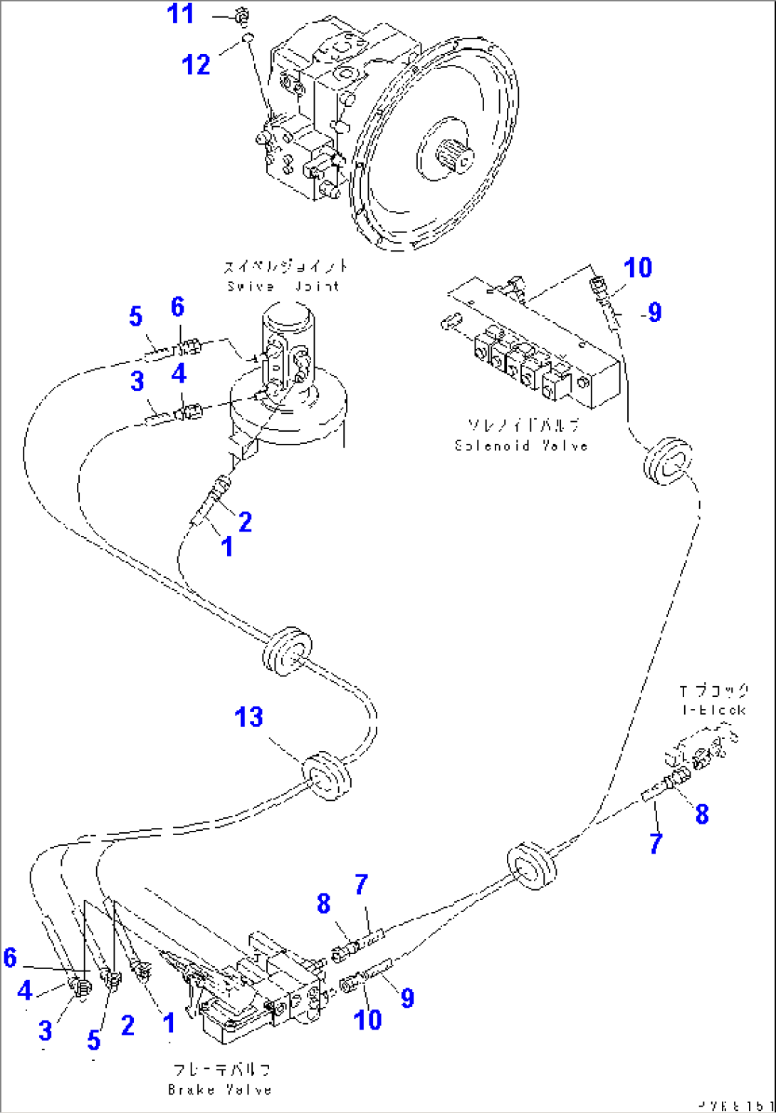 BRAKE LINE (VALVE TO SWIVEL JOINT)