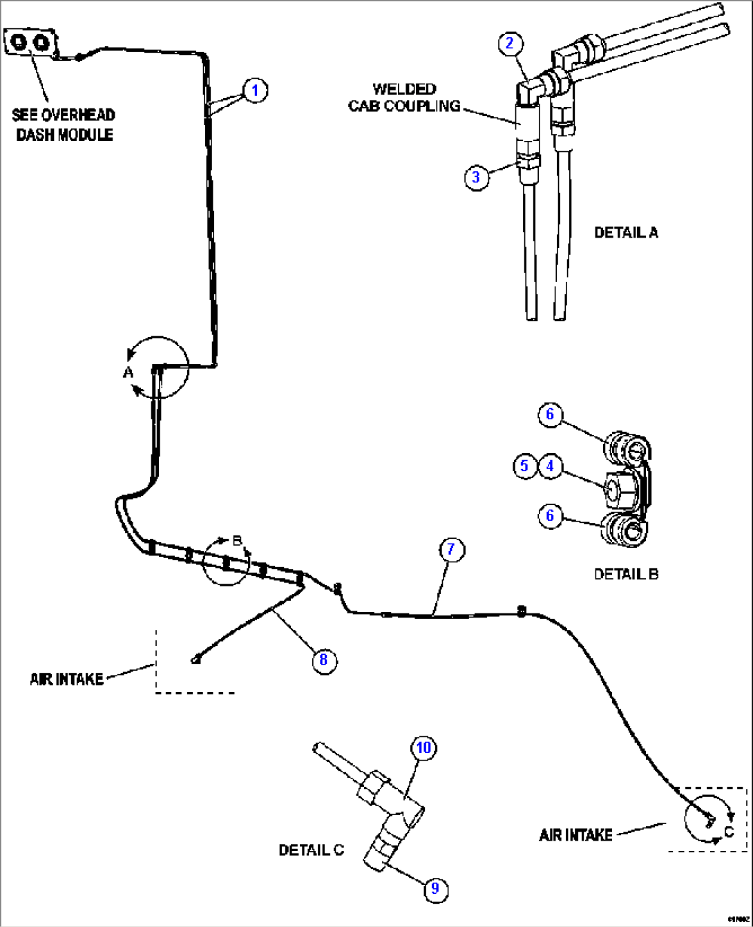 AIR CLEANER INDICATOR PIPING
