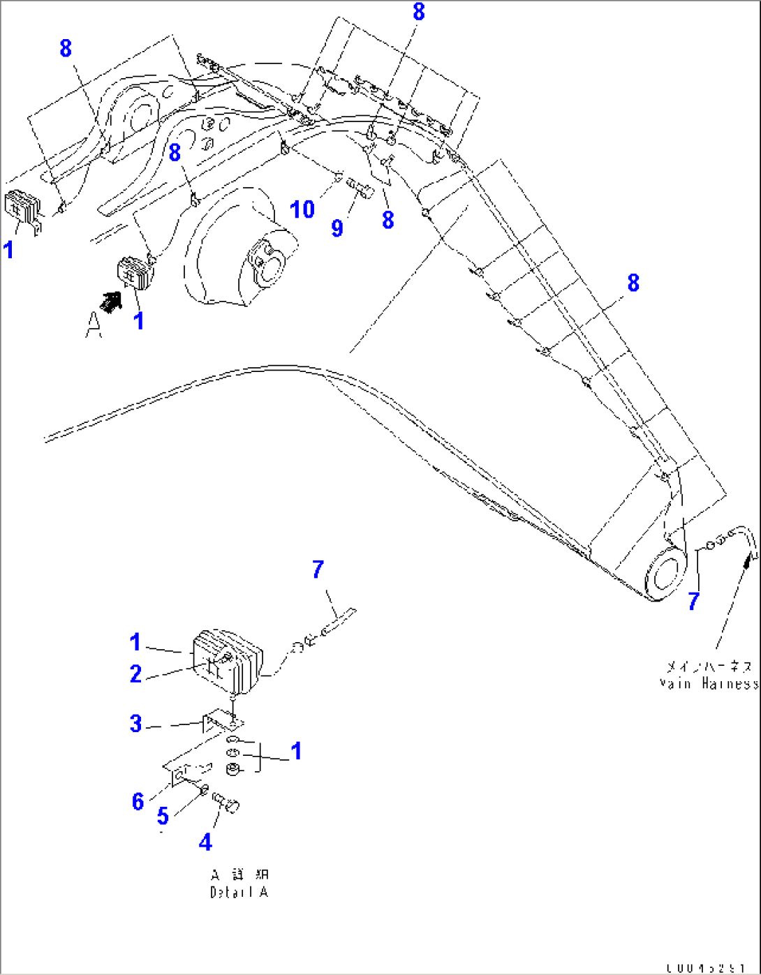 BOOM (9.1M) (WORKING LAMP) (FOR BACKHOE)