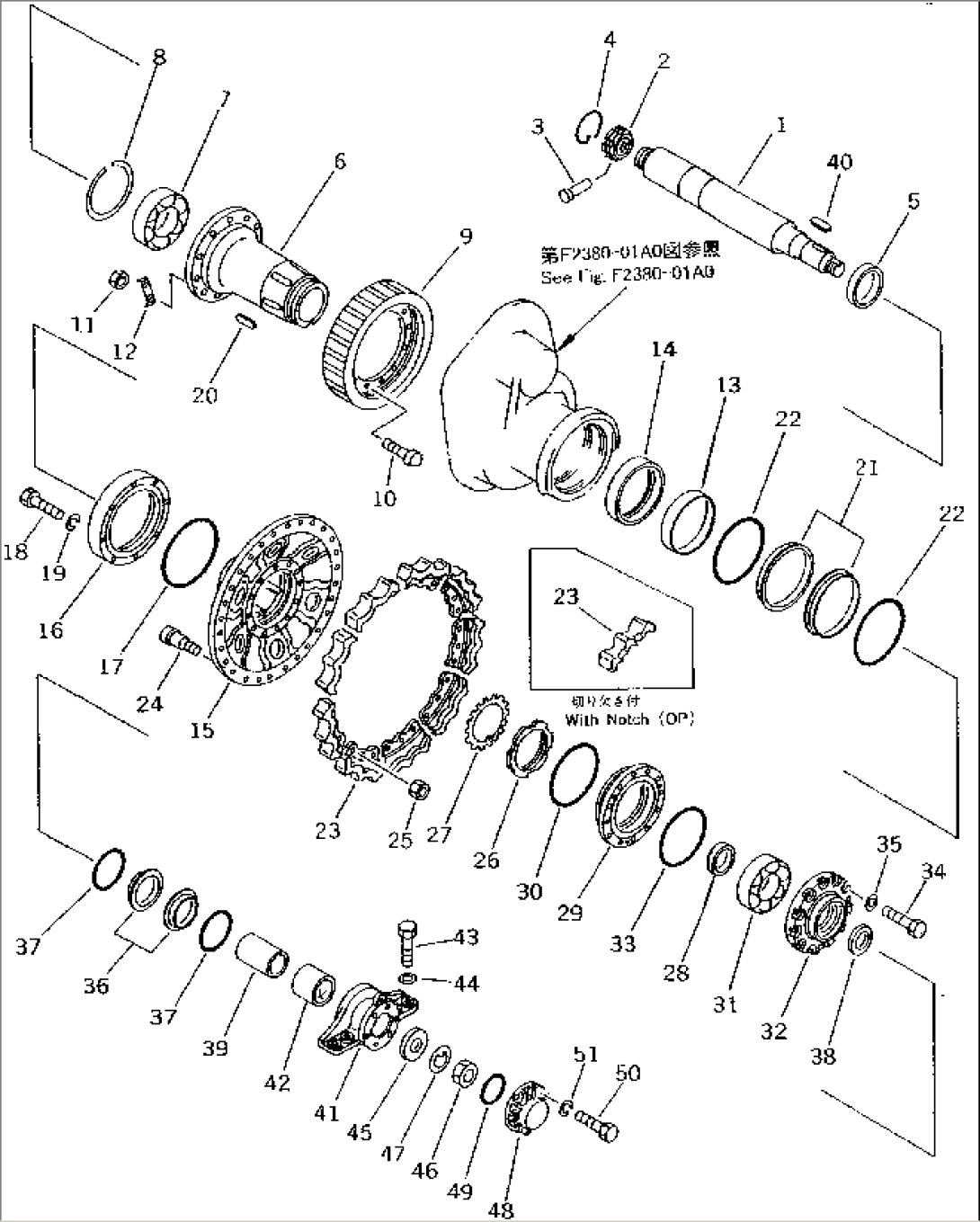 SPROCKET AND SHAFT