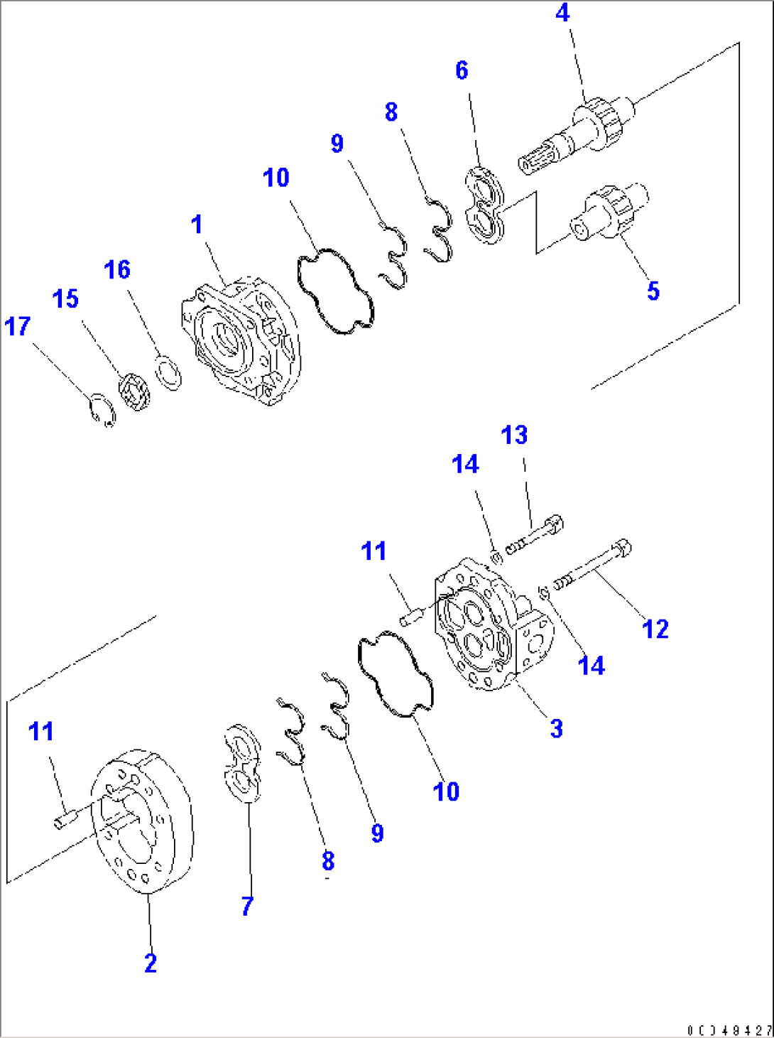 HYDRAULIC PUMP (INNER PARTS) (FOR TORQUE CONVERTER)(#85001-90000)
