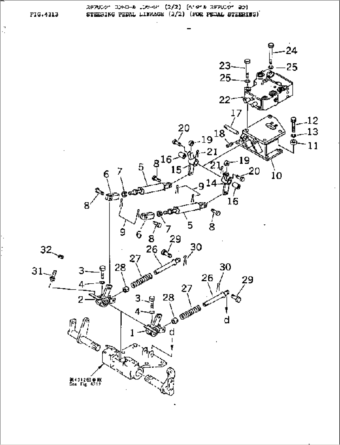 STEERING PEDAL LINKAGE (2/2) (FOR PEDAL STEERING)