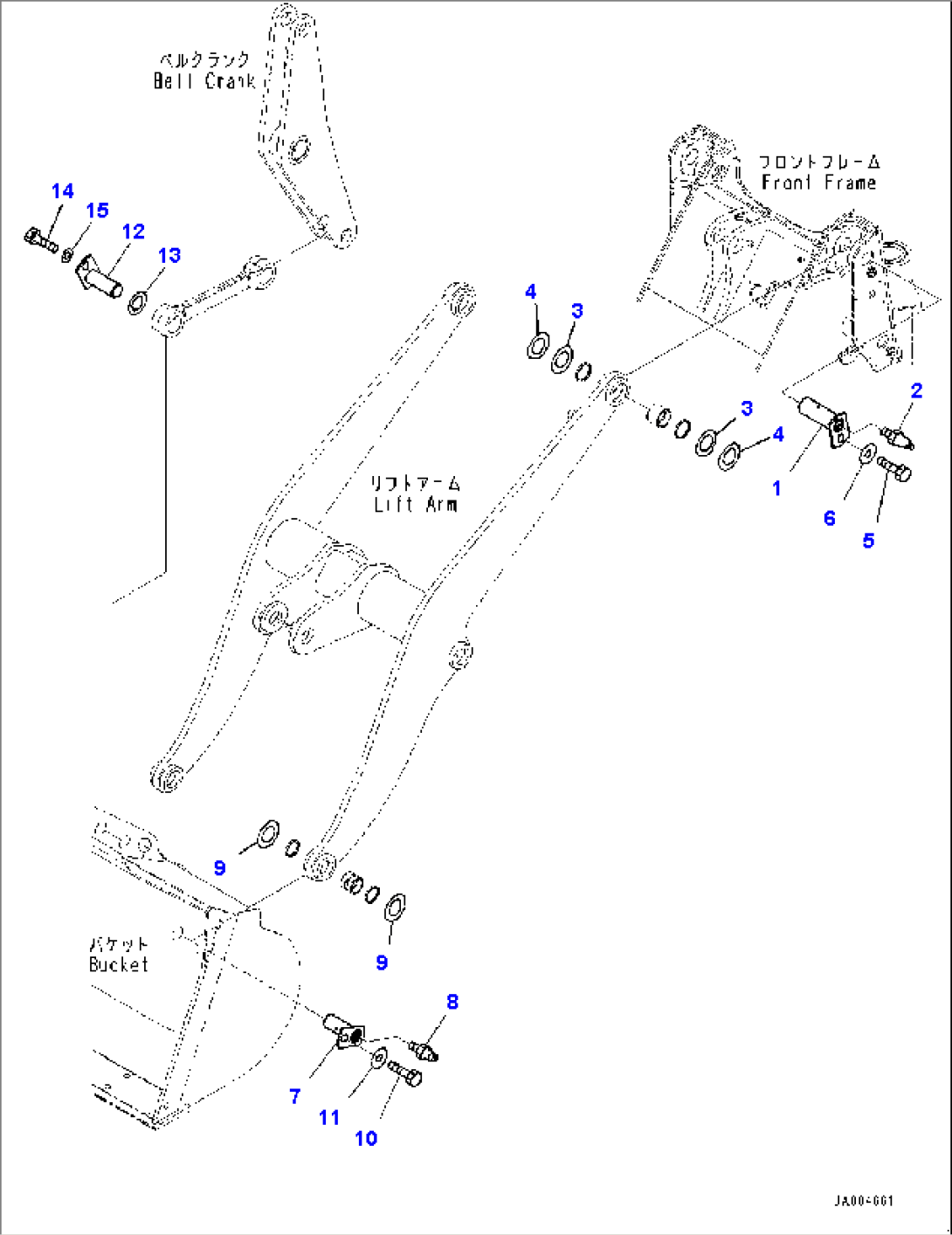 Lift Arm and Bell Crank, Pin (2/2) (#B20001~B20074)