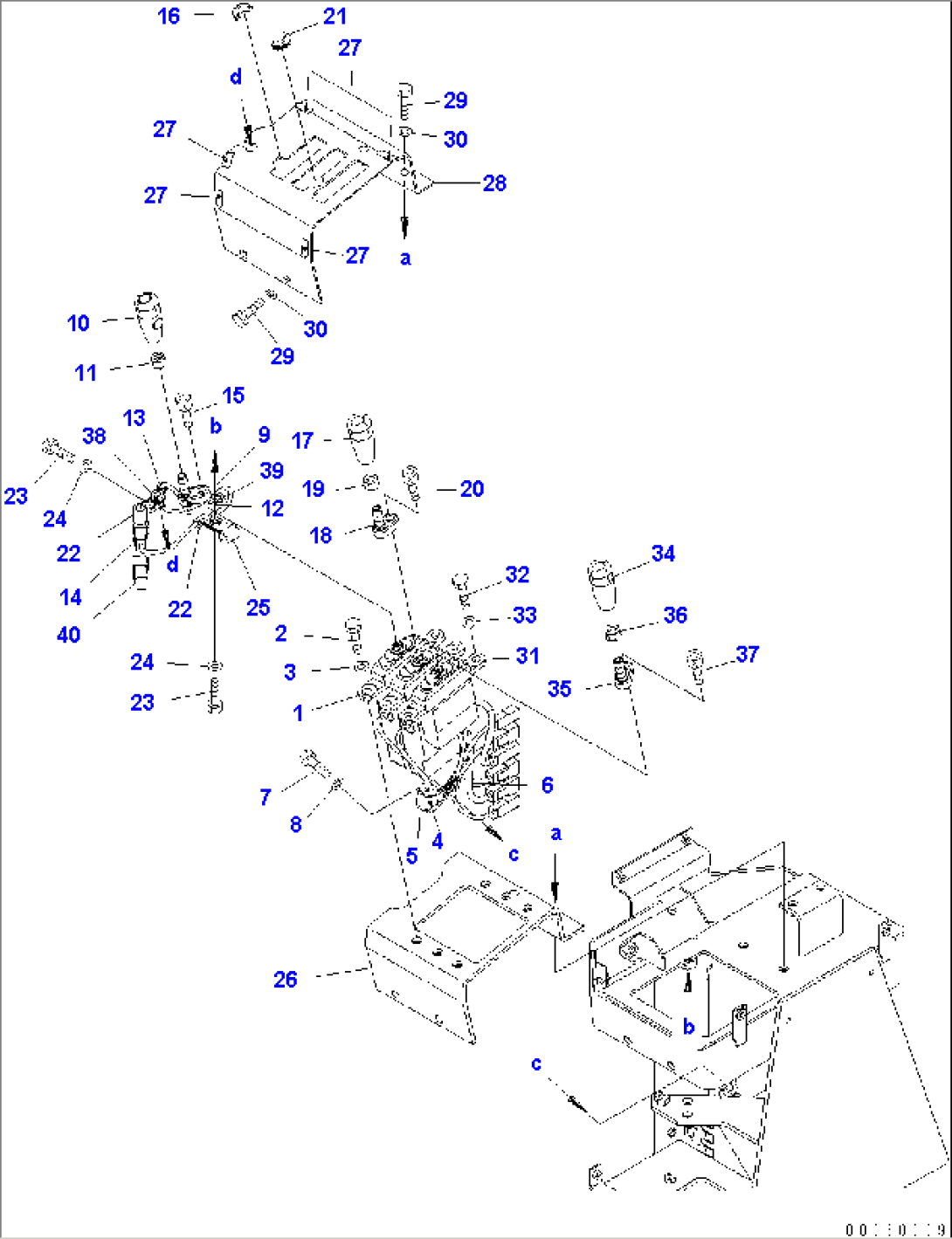 LOADER CONTROL (3 SPOOL EPC) (LEVER) (FOR JOY STICK STEERING)