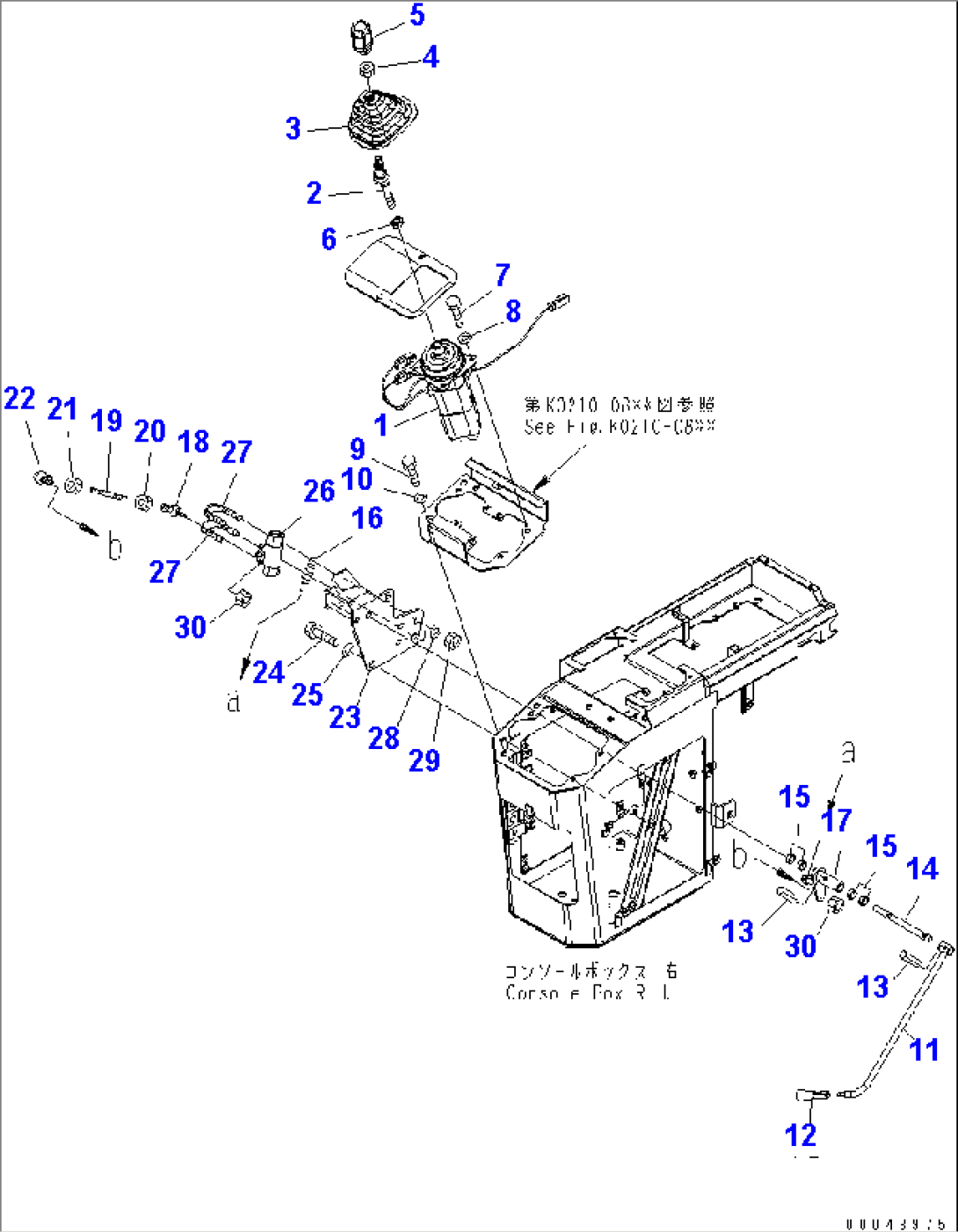 FLOOR (LOADER CONTROL) (1/2) (PPC VALVE AND LEVER)