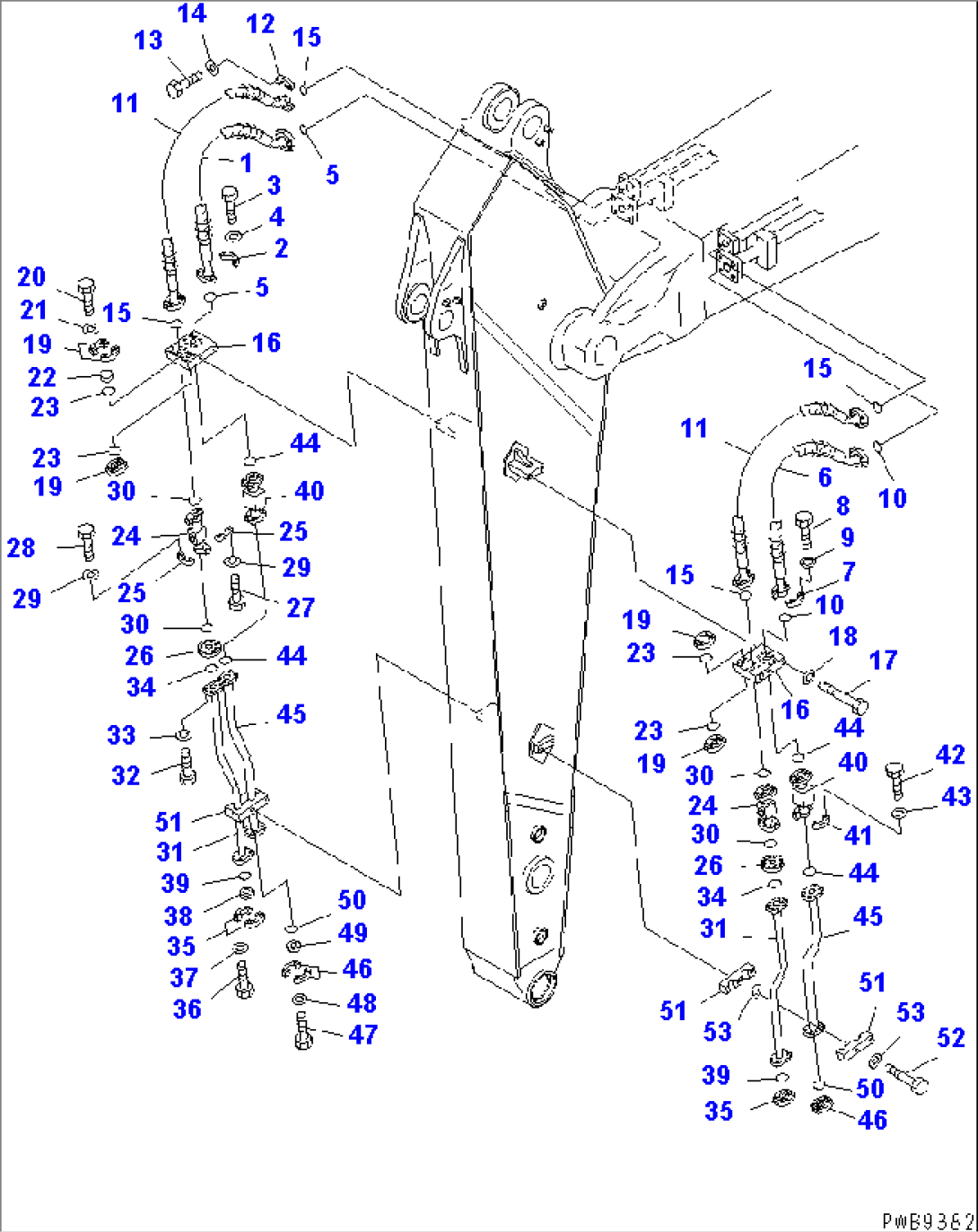 ARM (2.5M) (ADDITIONAL PIPING) (2-ATTACHMENT LINE)(#K30001-K34000)