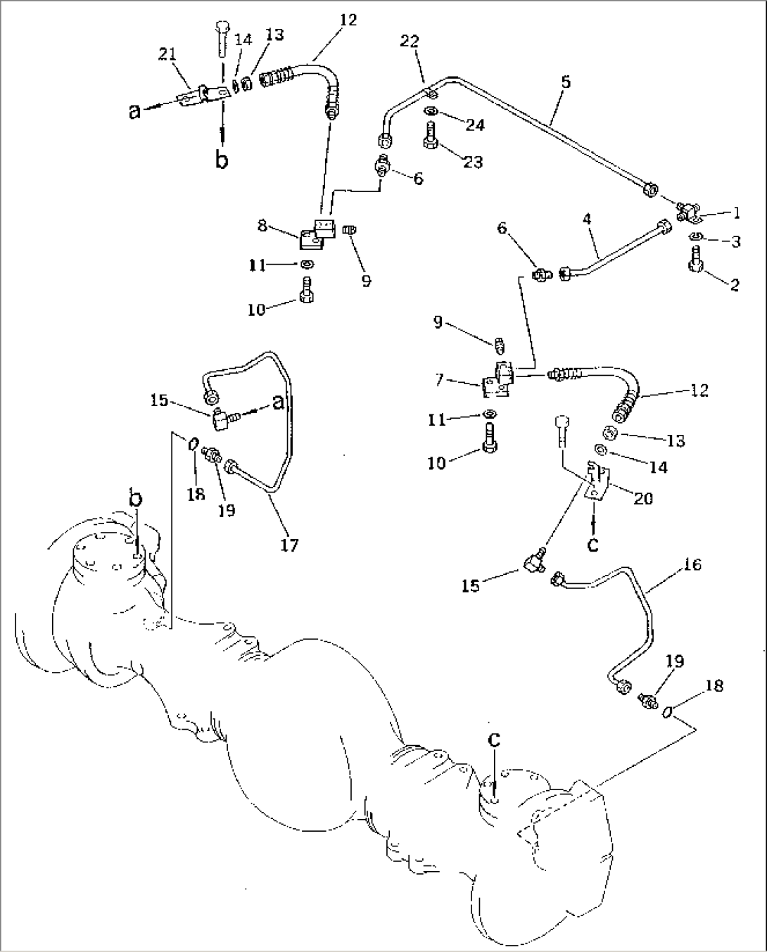 LOWER AIR PIPING (L.H. TO R.H. CALIPER)(#1601-1861)